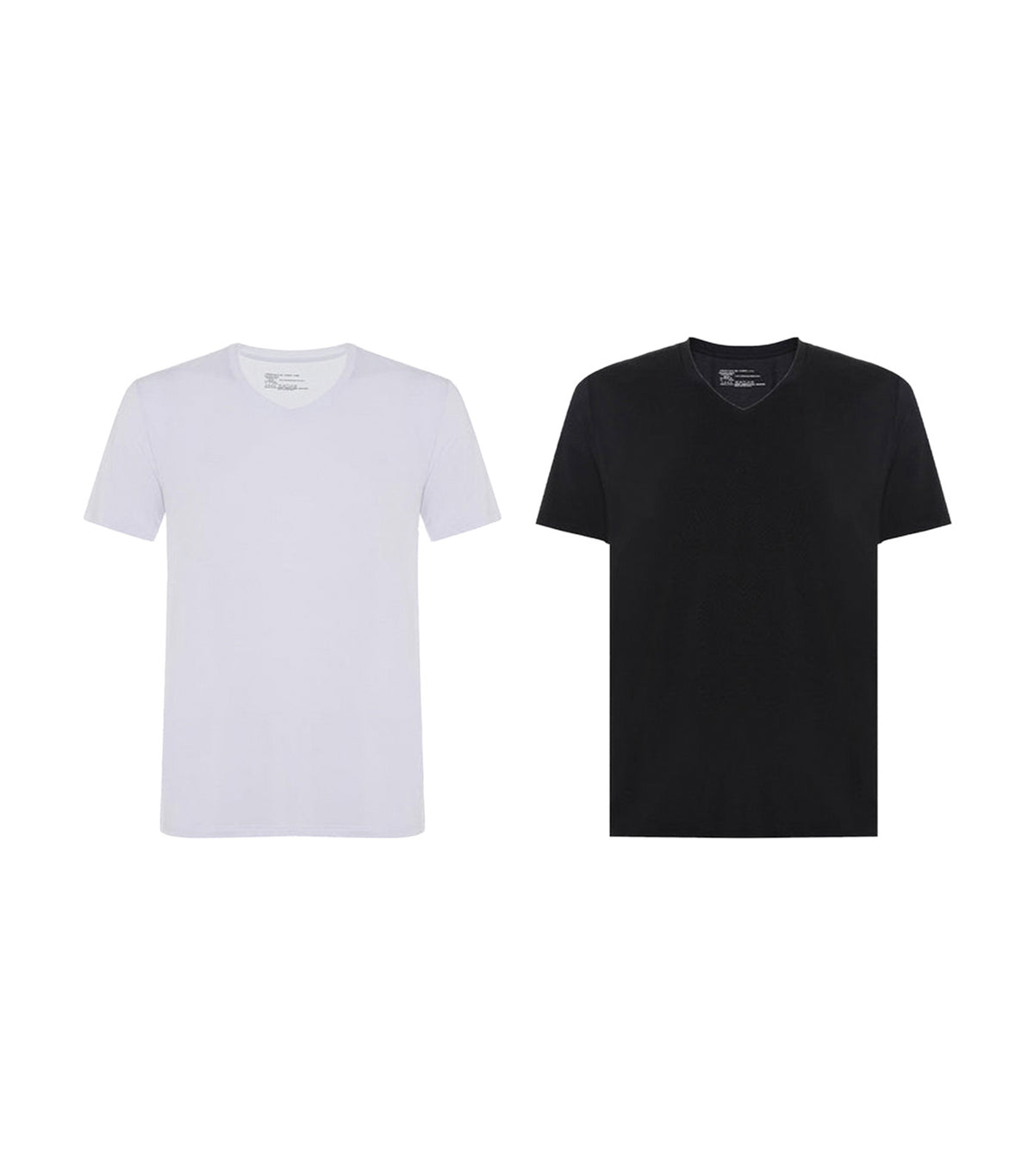 2-Pack Men's Modal V-Neck T-Shirts White/Black