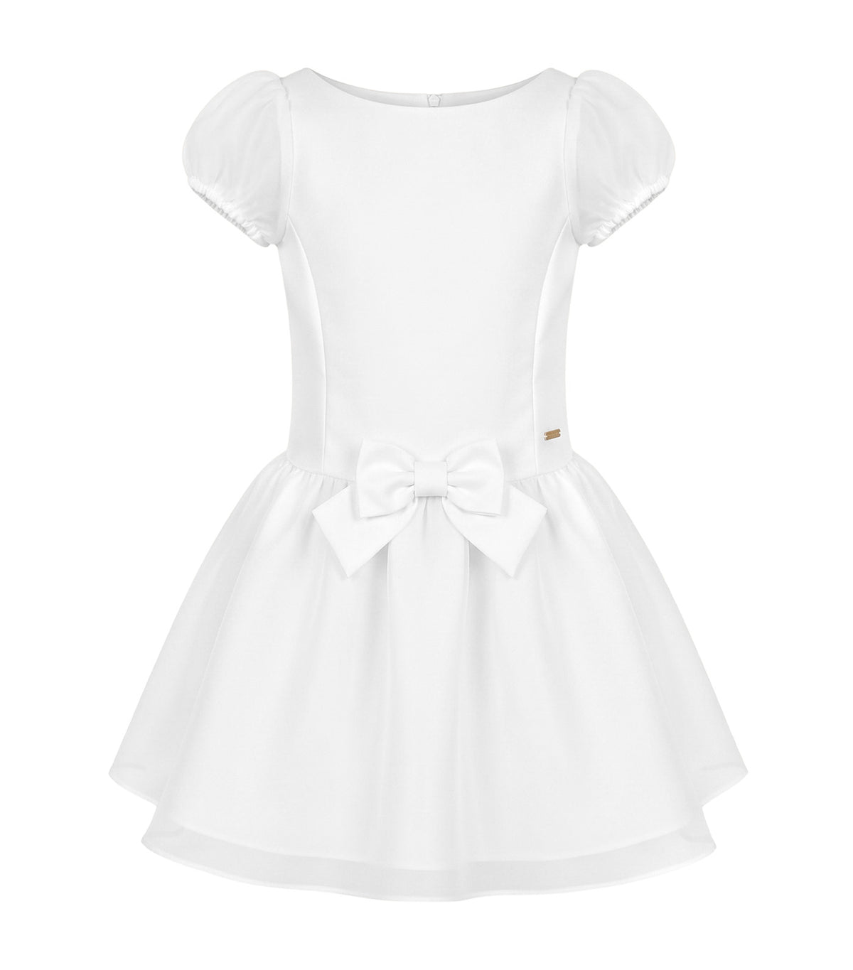 Freya Girls White Drop Waist Party Dress White