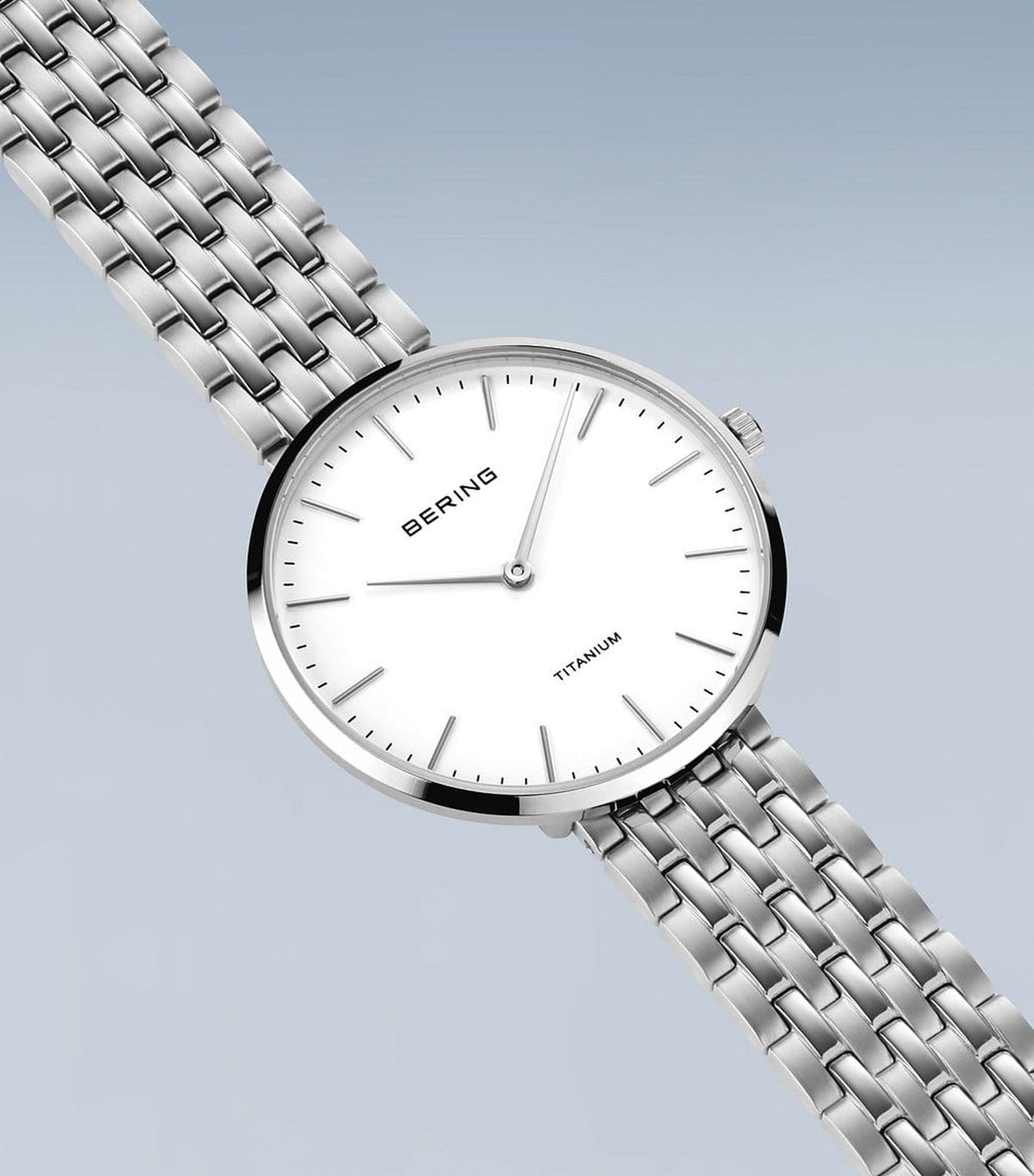 19334-004 Women's Titanium White Dial Quartz Watch Silver