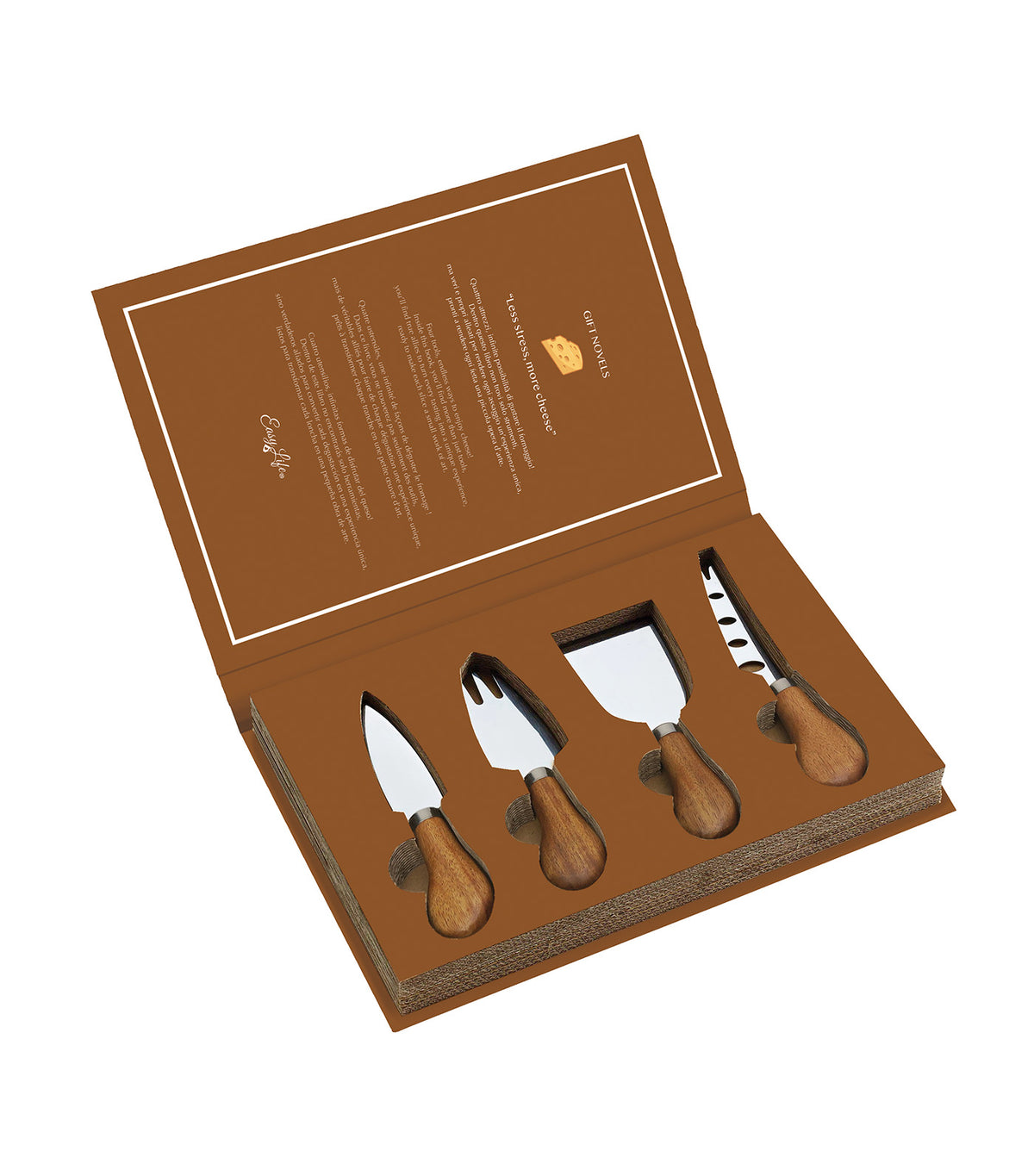 Gift Novels 4-Piece Cheese Knives Set Multicolor