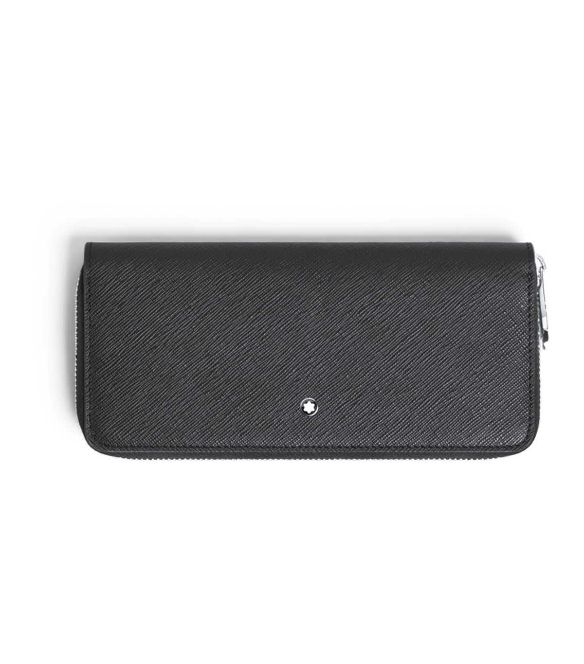 Wallet 8cc with Zip in Sartorial Leather Black