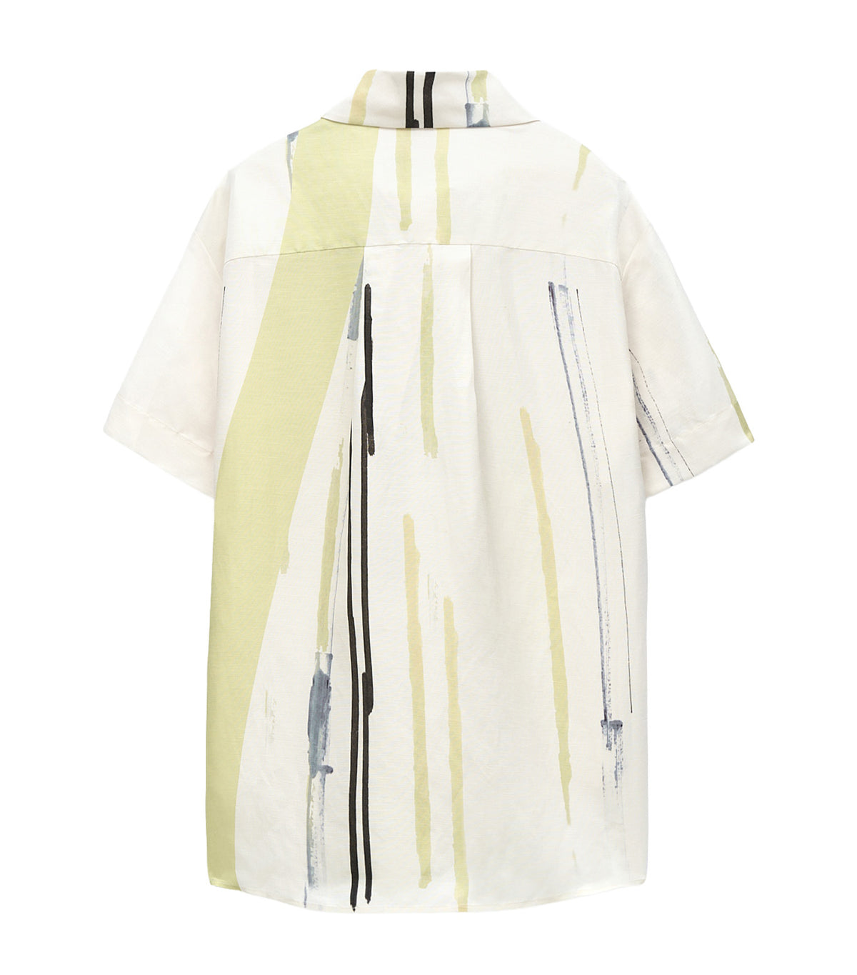 Printed Asymmetric Oversize Shirt Multicolor