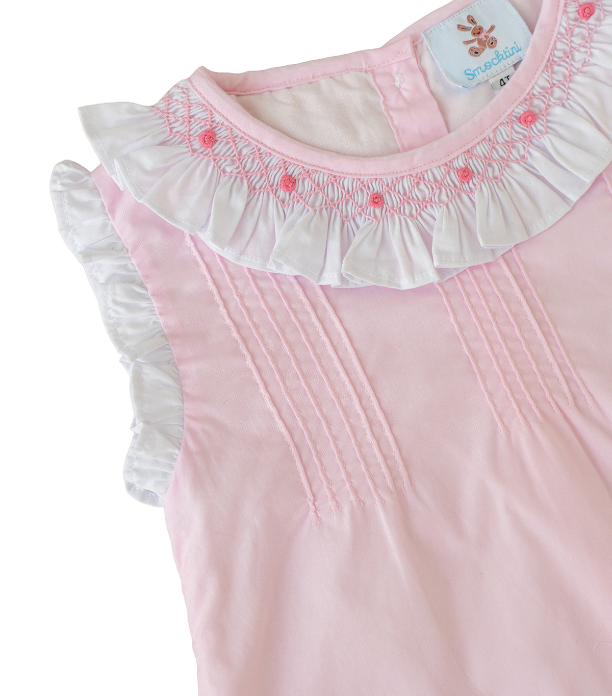 Girls Rosalie Smocked Shift Dress Pink