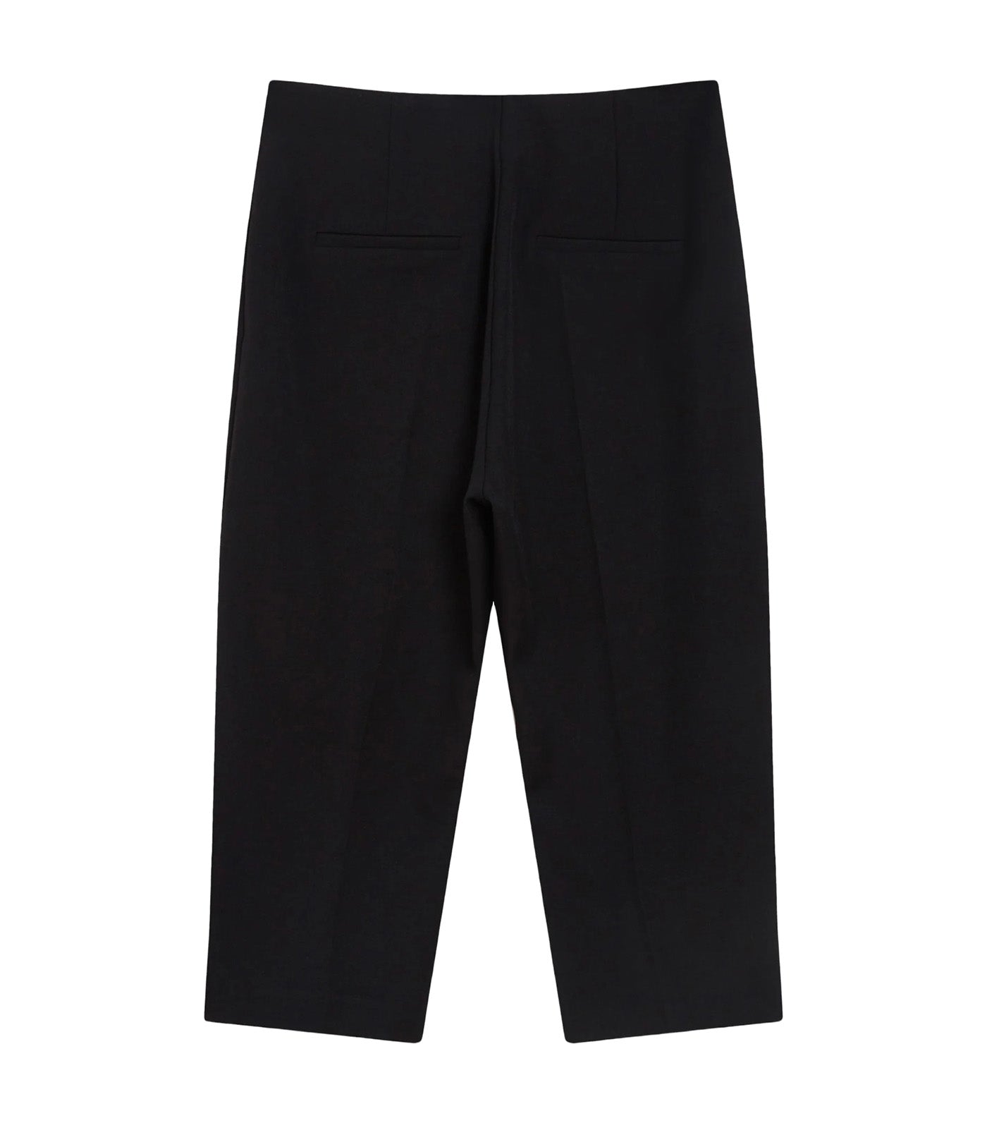 Where Fitted 7/8-Length Capri Trousers Black