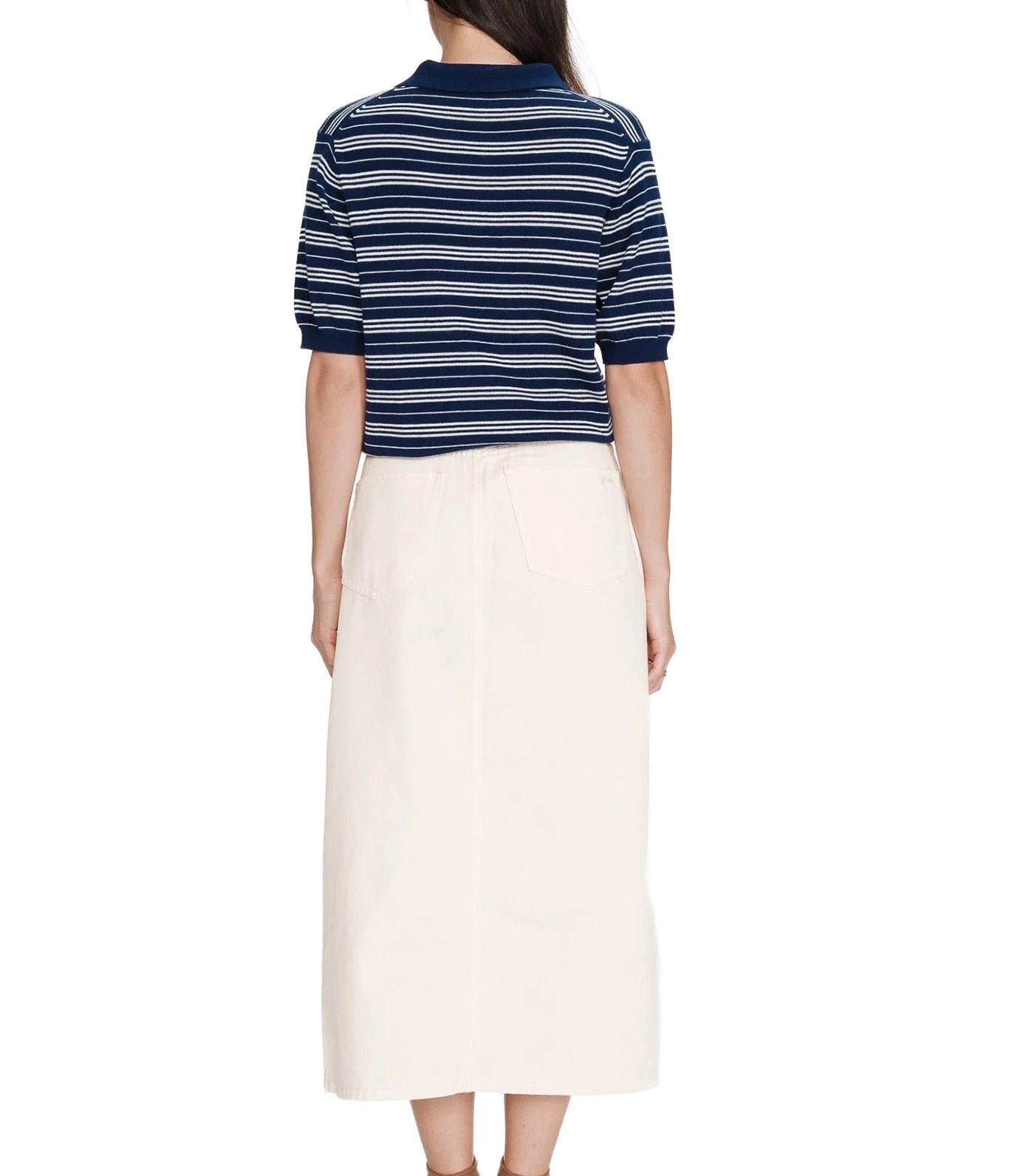 Veracruz Striped Short-Sleeve Polo Marine