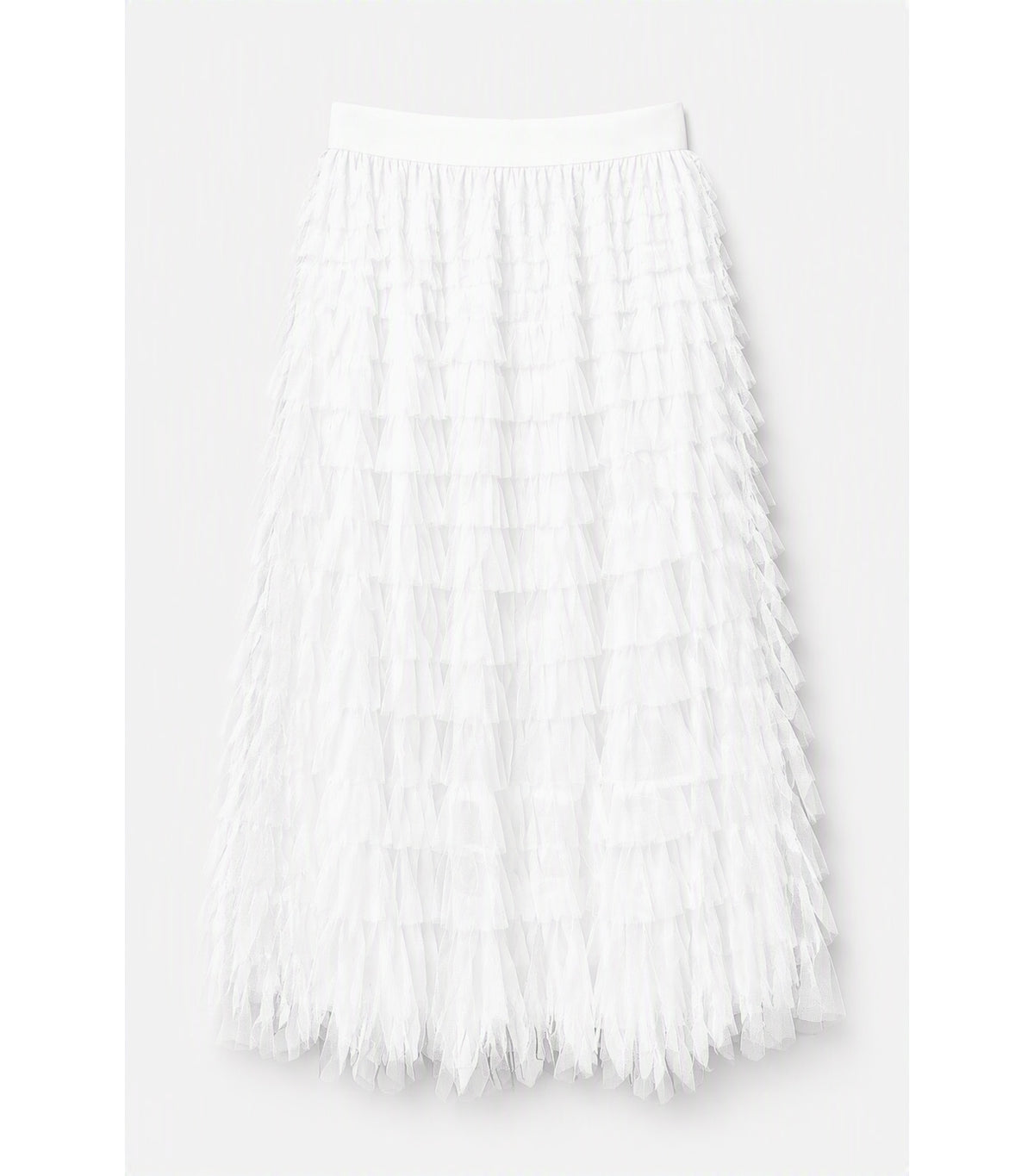 Tiered Maxi Skirt White
