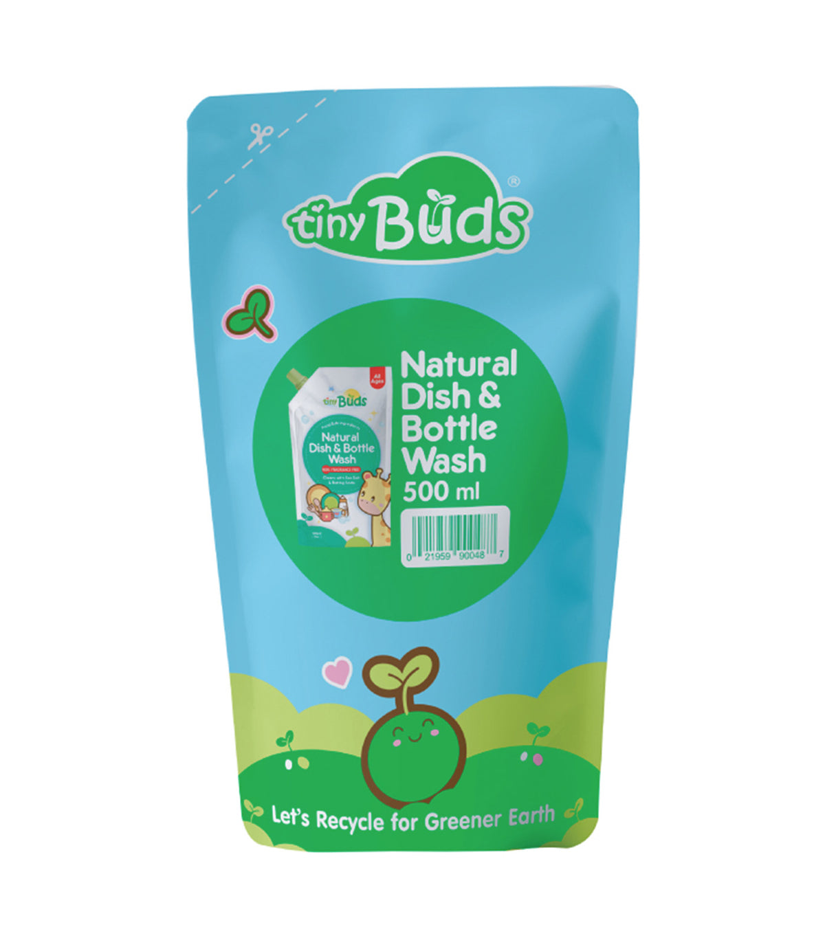 Natural Bottle and Dish Wash Fragrance Free Refill