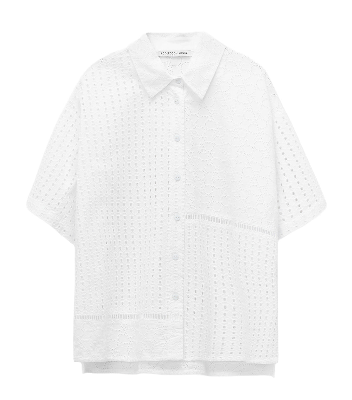 Poplin Shirt With English Embroidery White