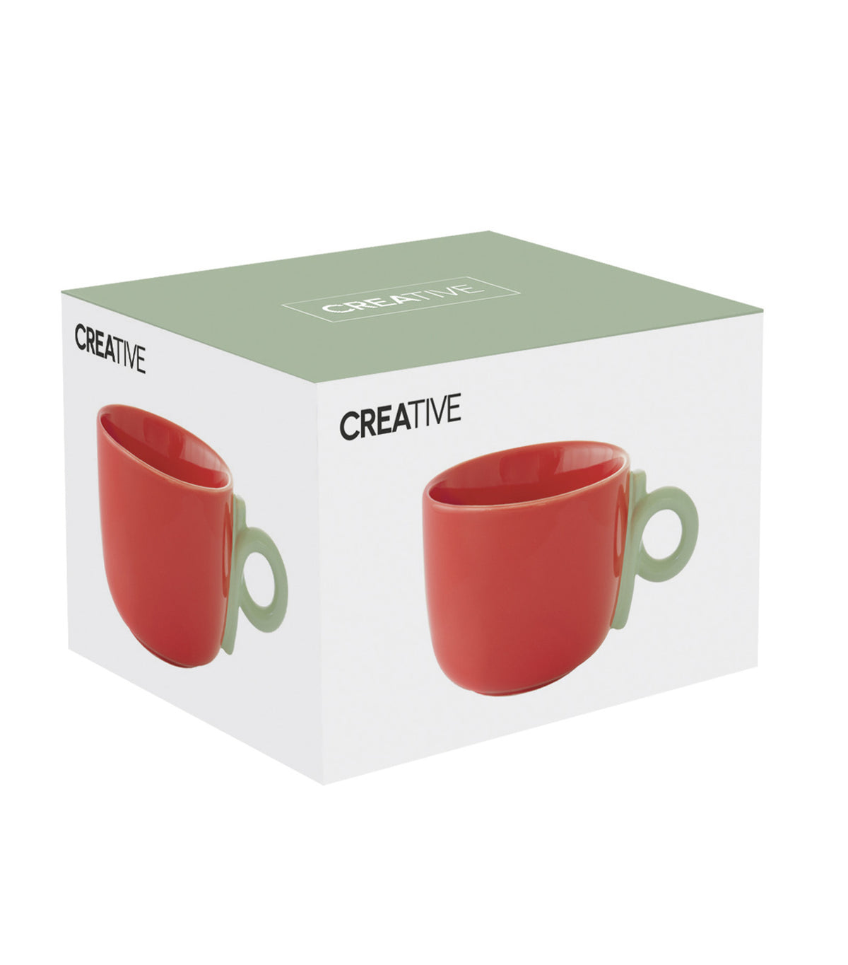 Creative Colored Porcelain Breakfast Cup Red