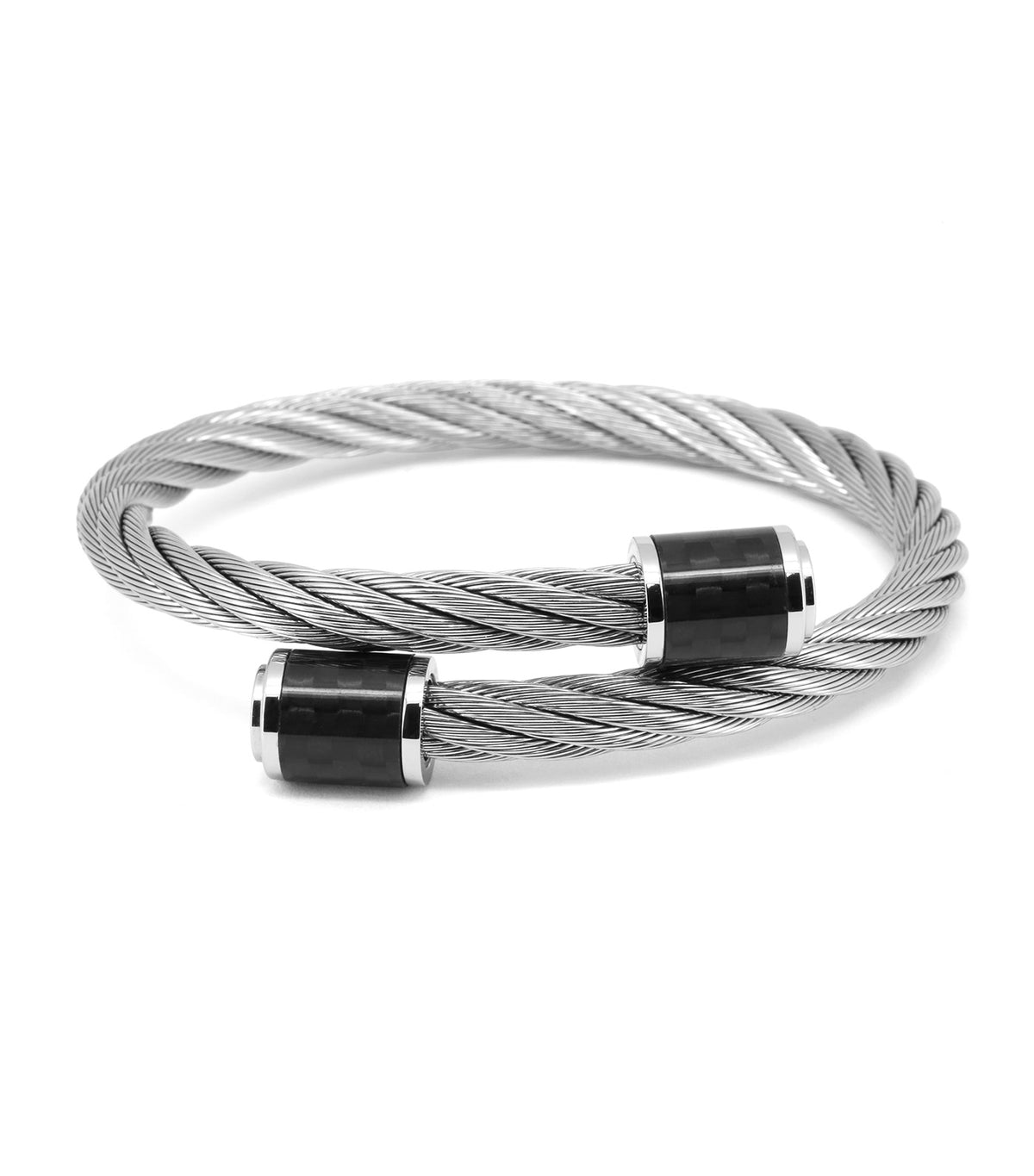 Celtic Monaco Mens Bangle Stainless Steel and Black