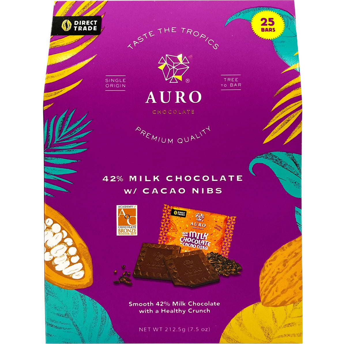 42% Milk Chocolate w/
Cacao Nibs (25 Pack)