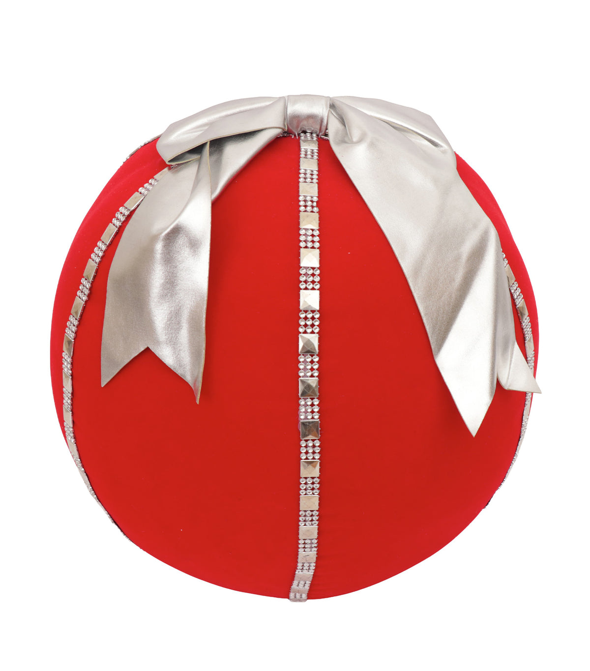 Ball Standee Bow Silver