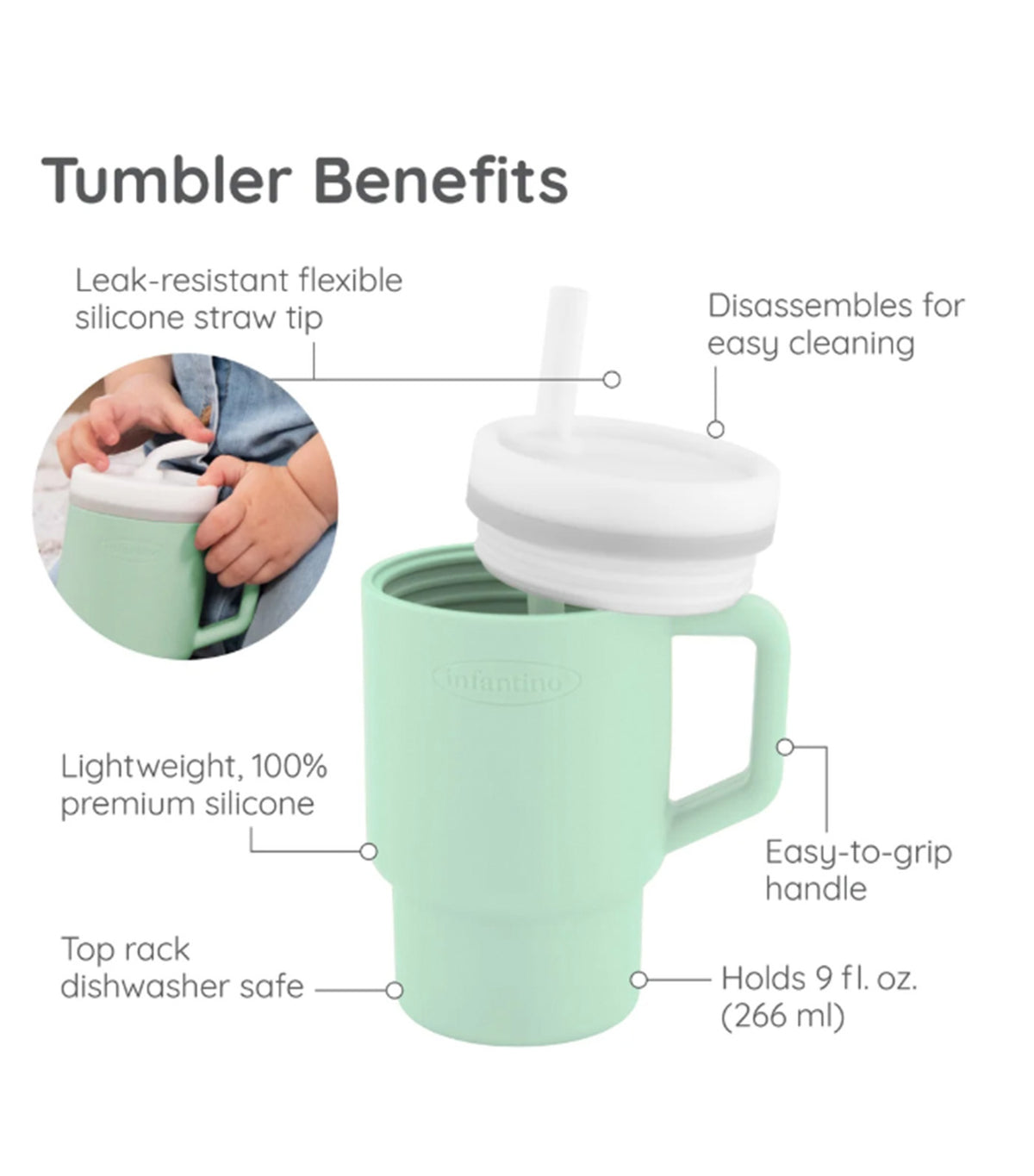 My 1st Tumbler Cool Mint Green