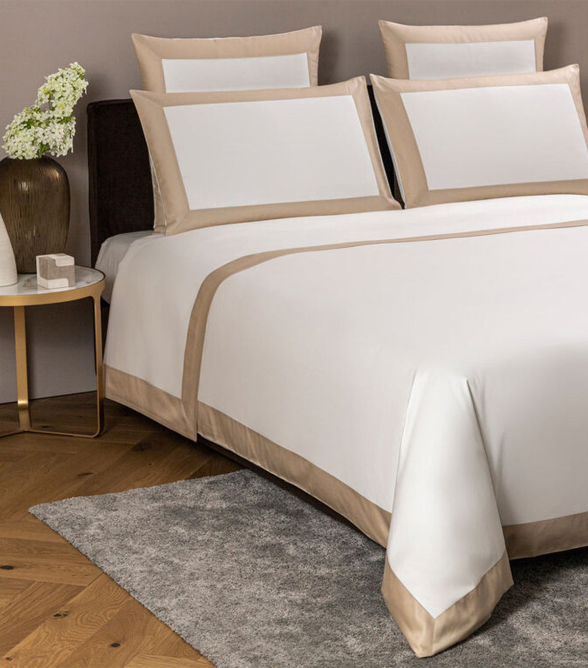 Bold Duvet Cover Set Milk/Savage Beige