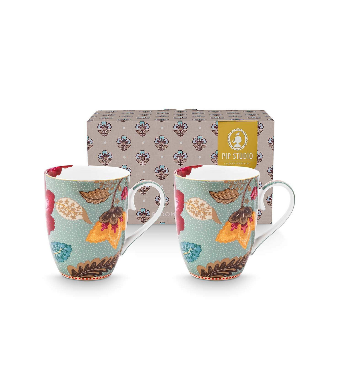 Blooming Tales Mugs, Set of 2, Fantasy Blue