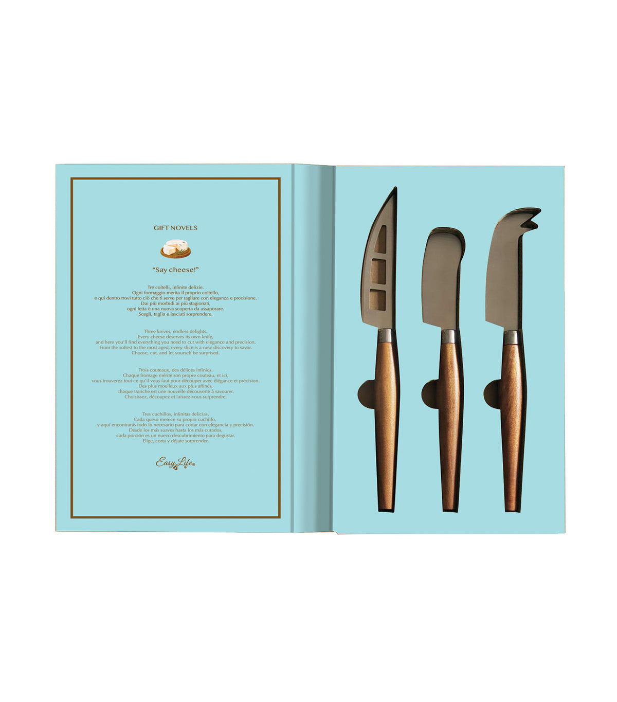 Gift Novels 3-Piece Cheese Knives Set Multicolor
