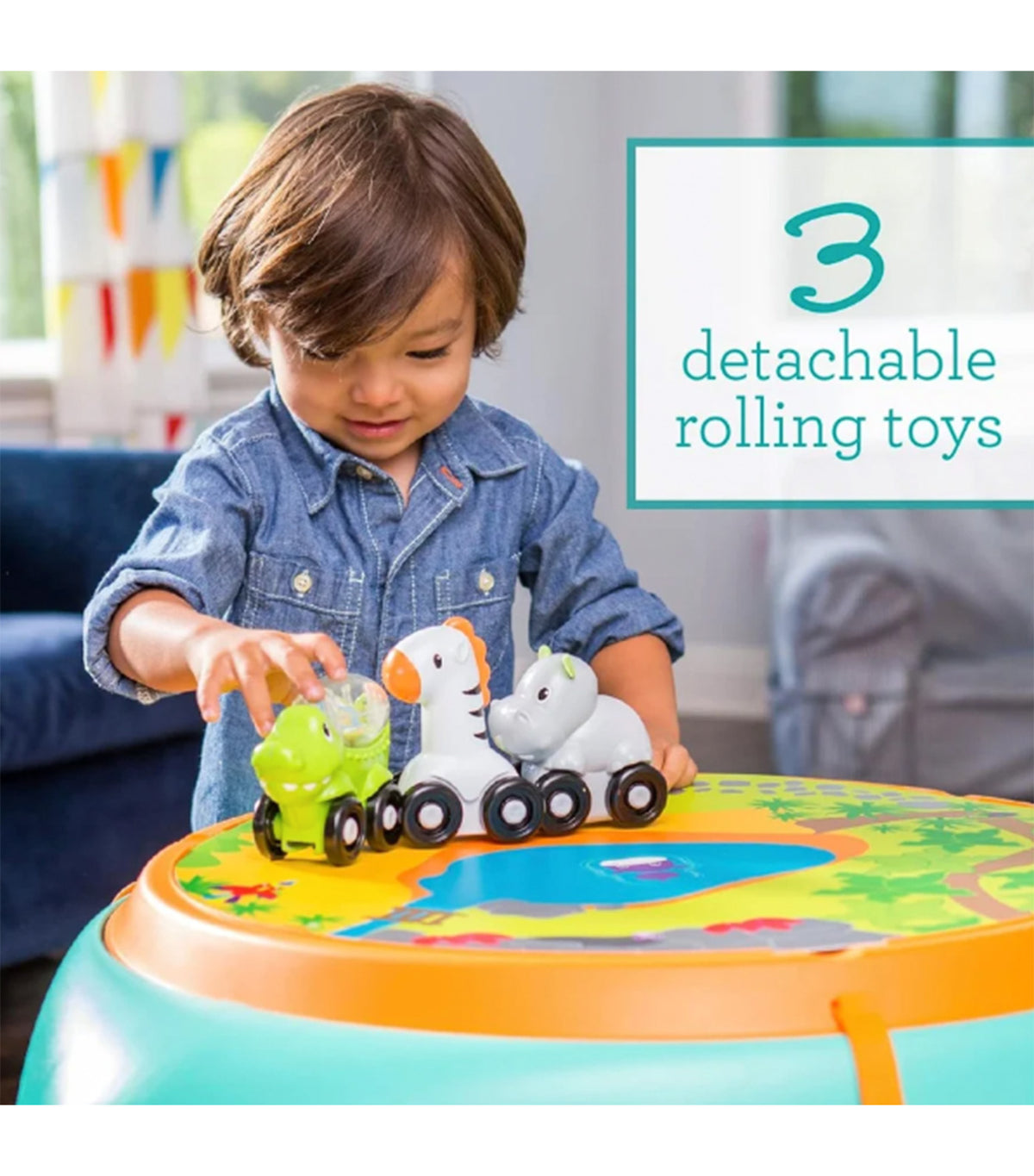 2-In-1 Sit, Spin and Stand Entertainer and Activity Table Green