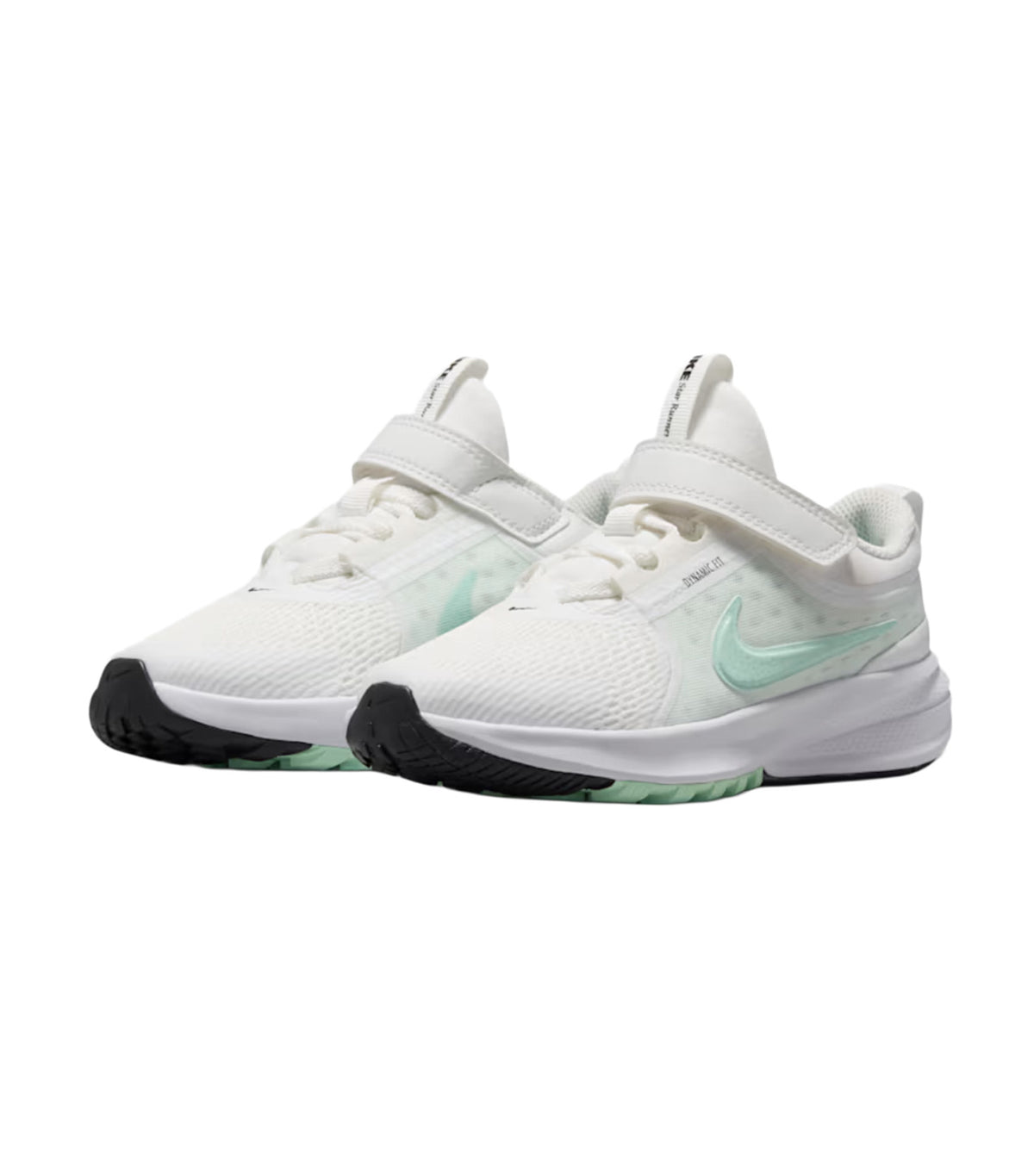 Star Runner 5 Younger Kids' Running Shoes Summit White/Black/Barely Green/Arctic Green