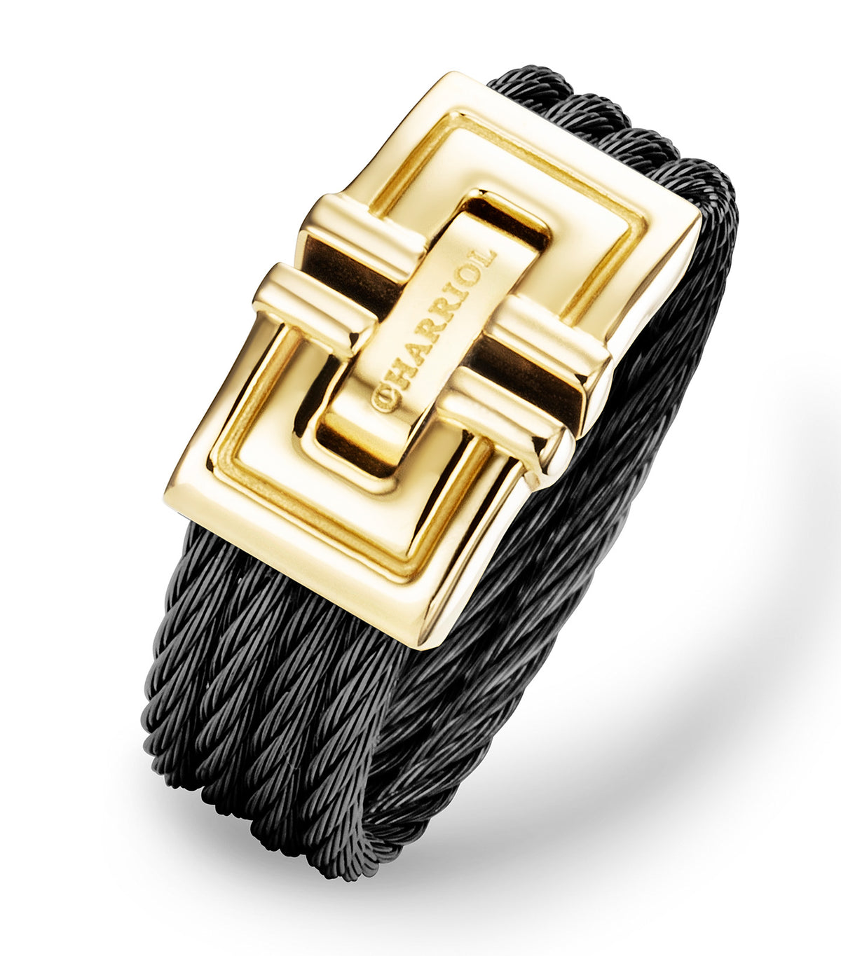 Biarritz Ring Black and Yellow Gold