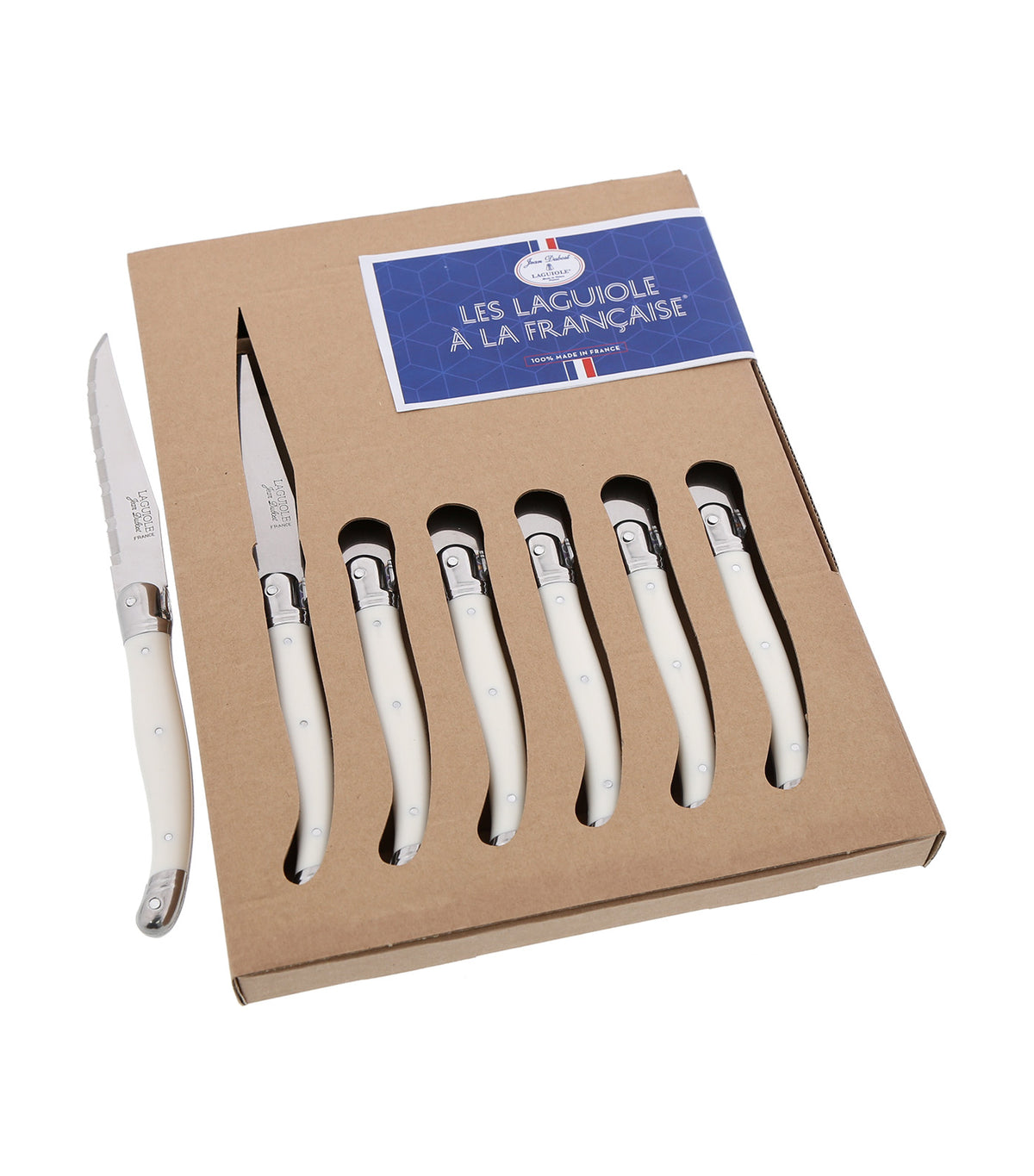 6 pcs Steak Knife White