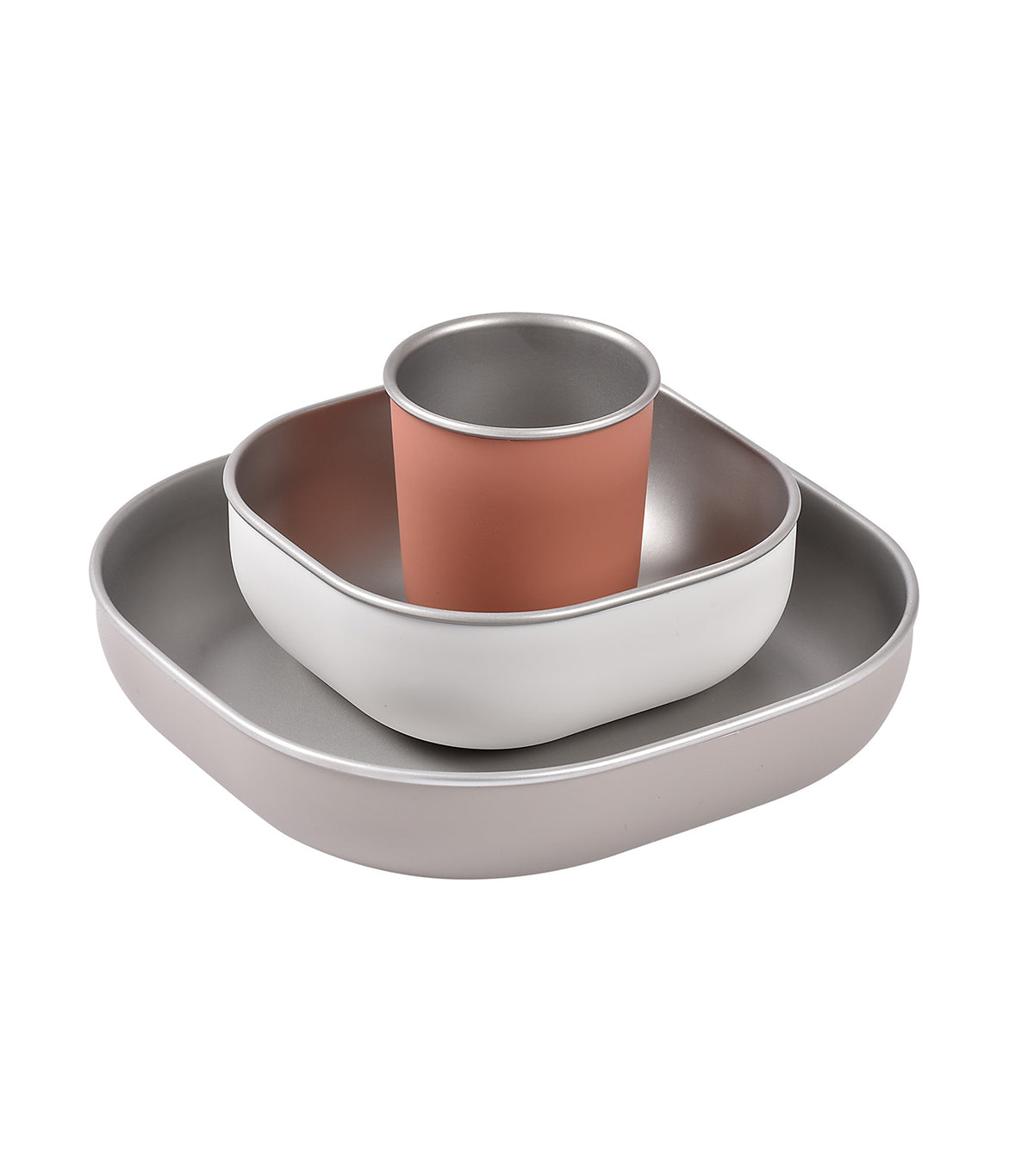Stainless Steel Meal Set Terracotta