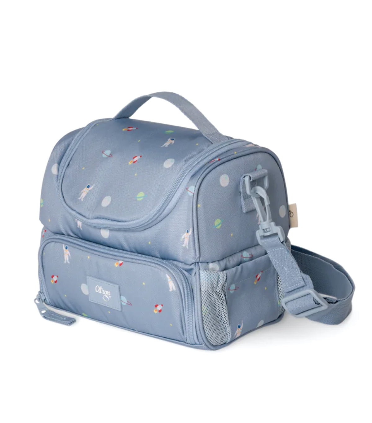 Dual-Compartment Insulated Kids Lunch Bag Spaceship