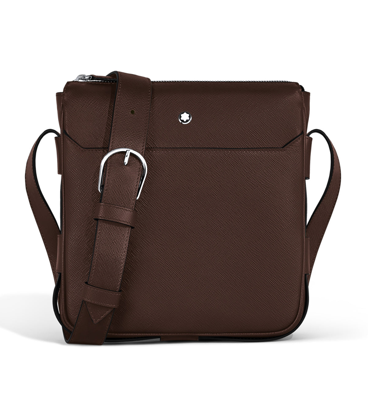 Vertical Belt Messenger Bag in Sartorial Leather Brown