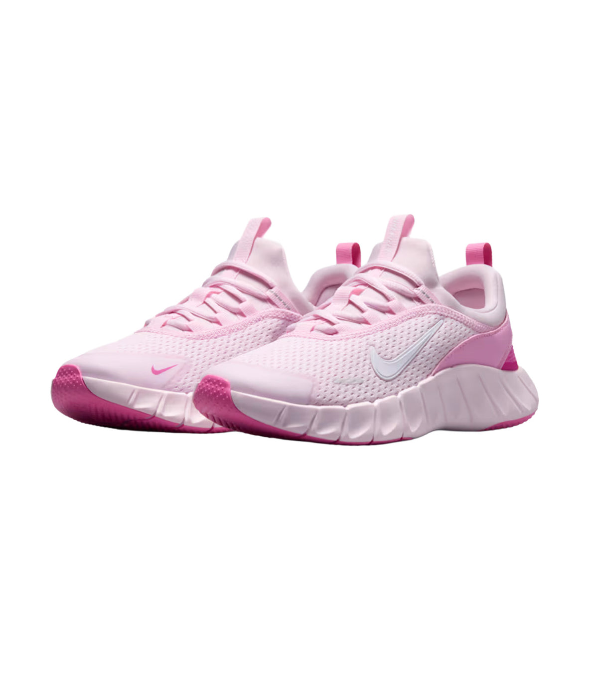 Free Ride Older Kids' Running Shoes Pink Rise/Playful Pink/Bleached Lilac/White