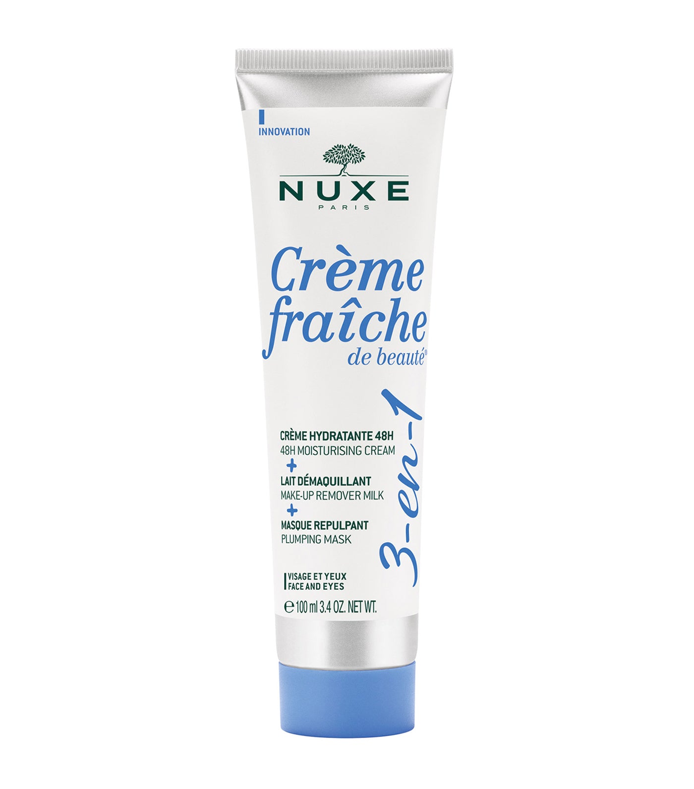 Crème fraîche de beauté® 3-in-1, 48H Moisturising Cream, Make-Up Remover Milk, Plumping Mask