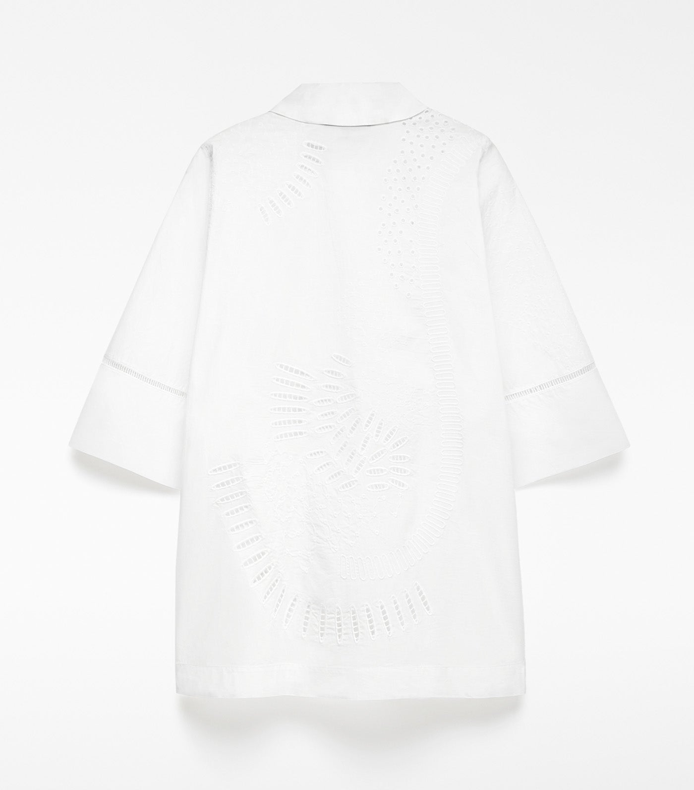 Embroidered Loose Shirt for Women White