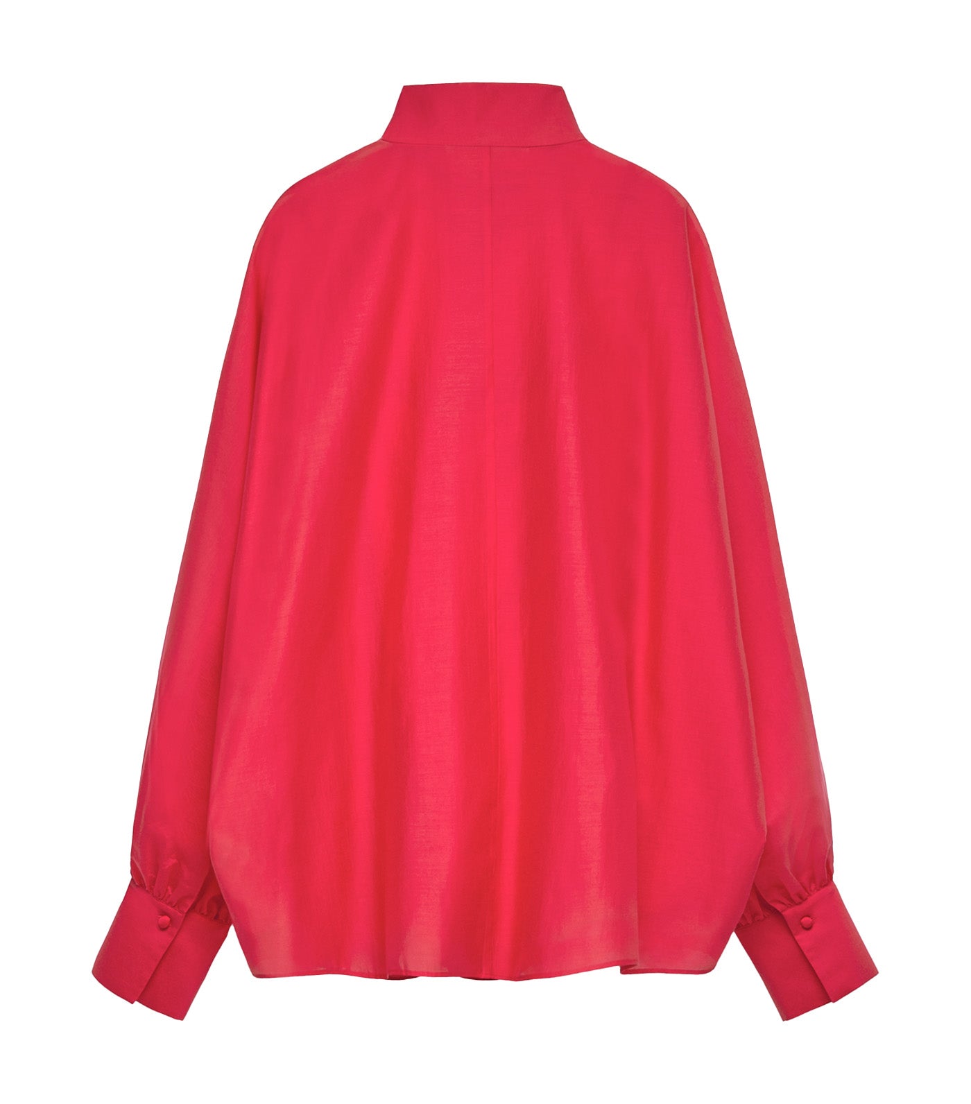 Oversized Semi-Sheer Shirt Fuchsia