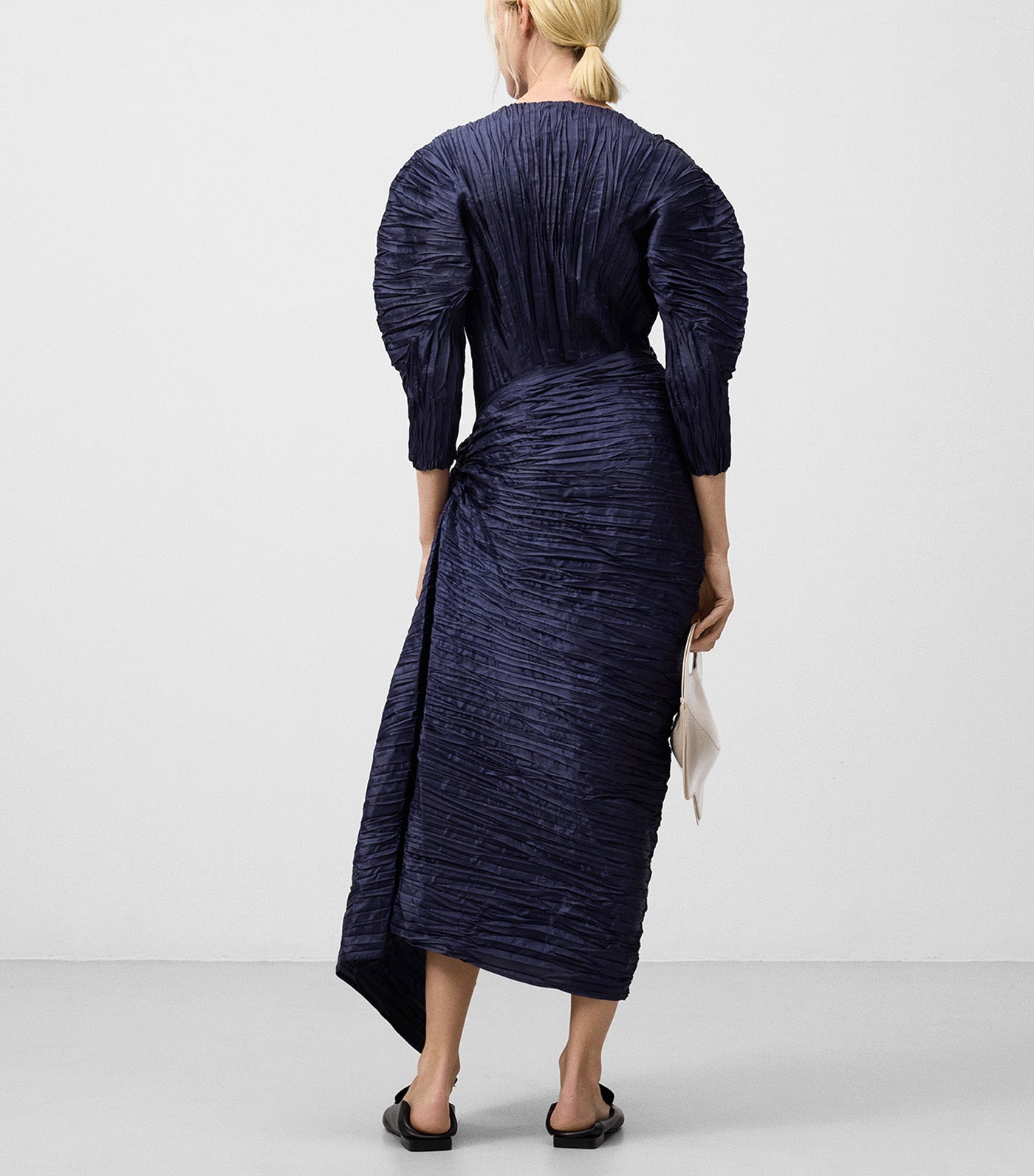 Crinkle Top Navy Blue