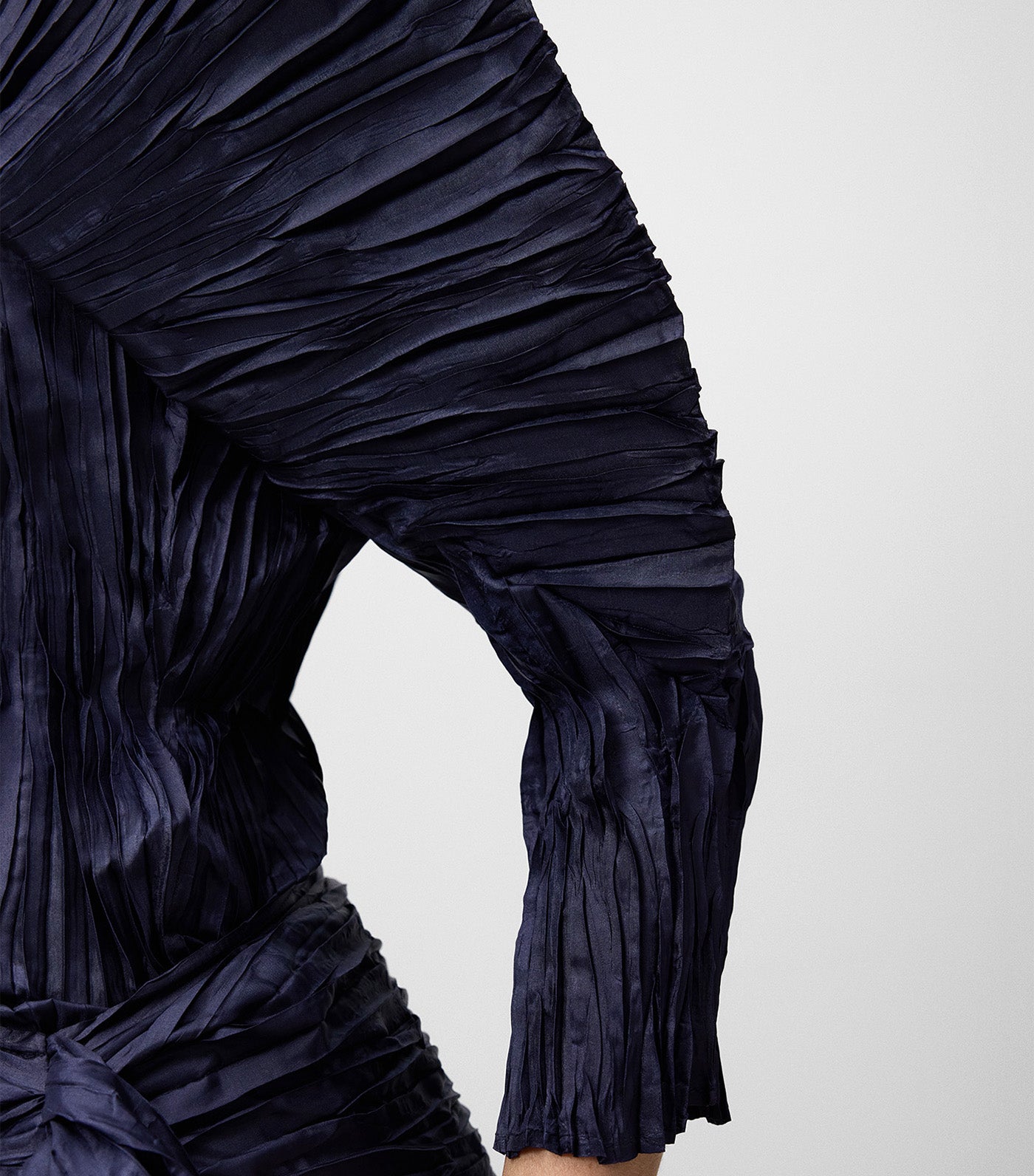 Crinkle Top Navy Blue