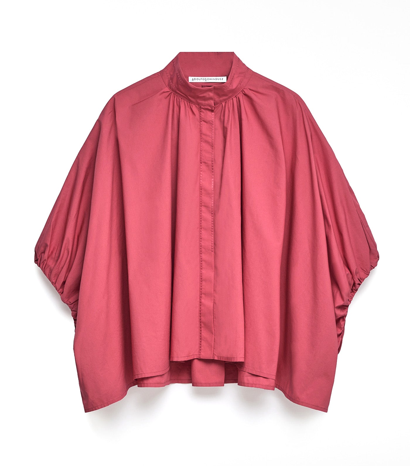 Gathered Loose Shirt Pink