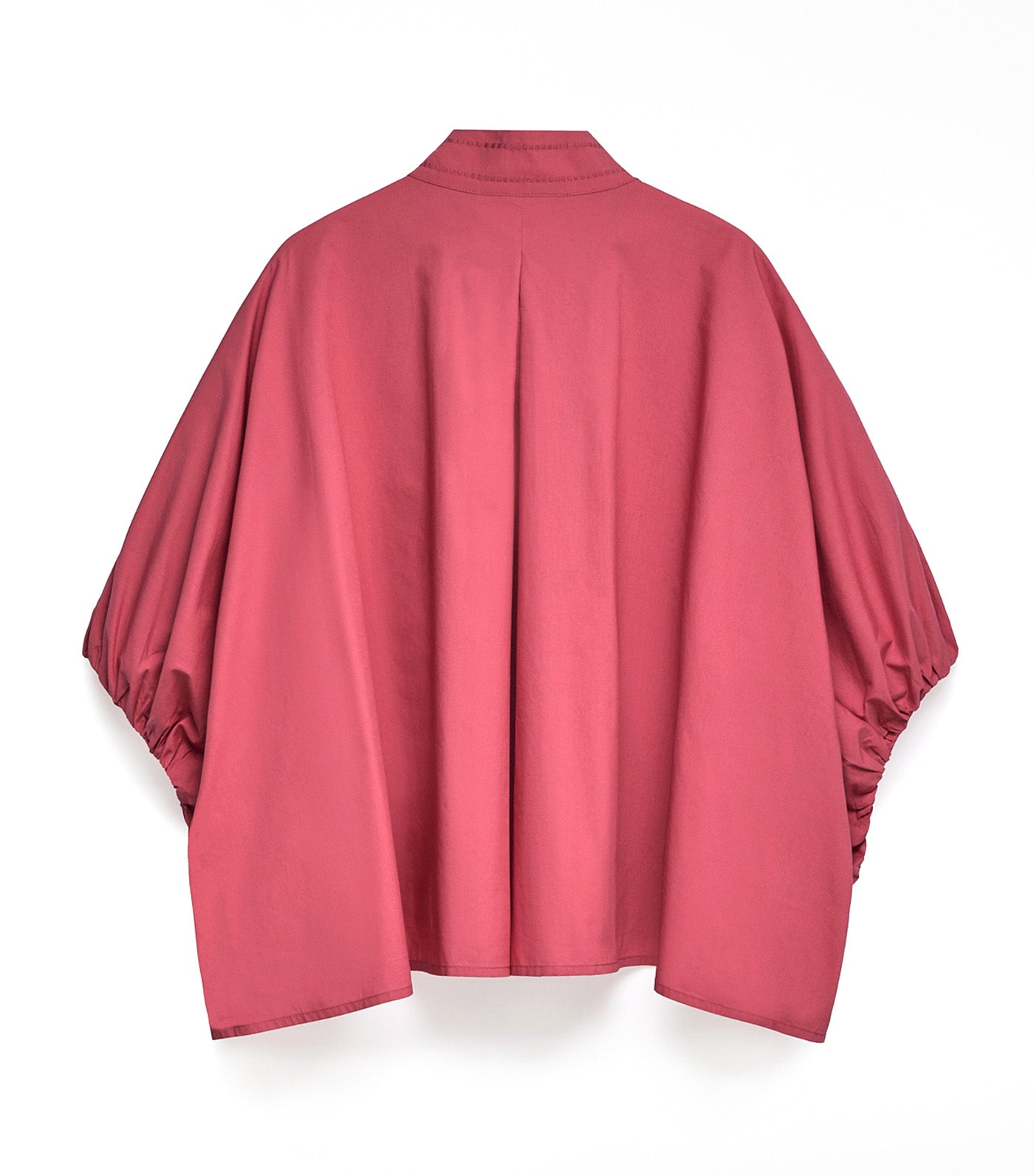 Gathered Loose Shirt Pink