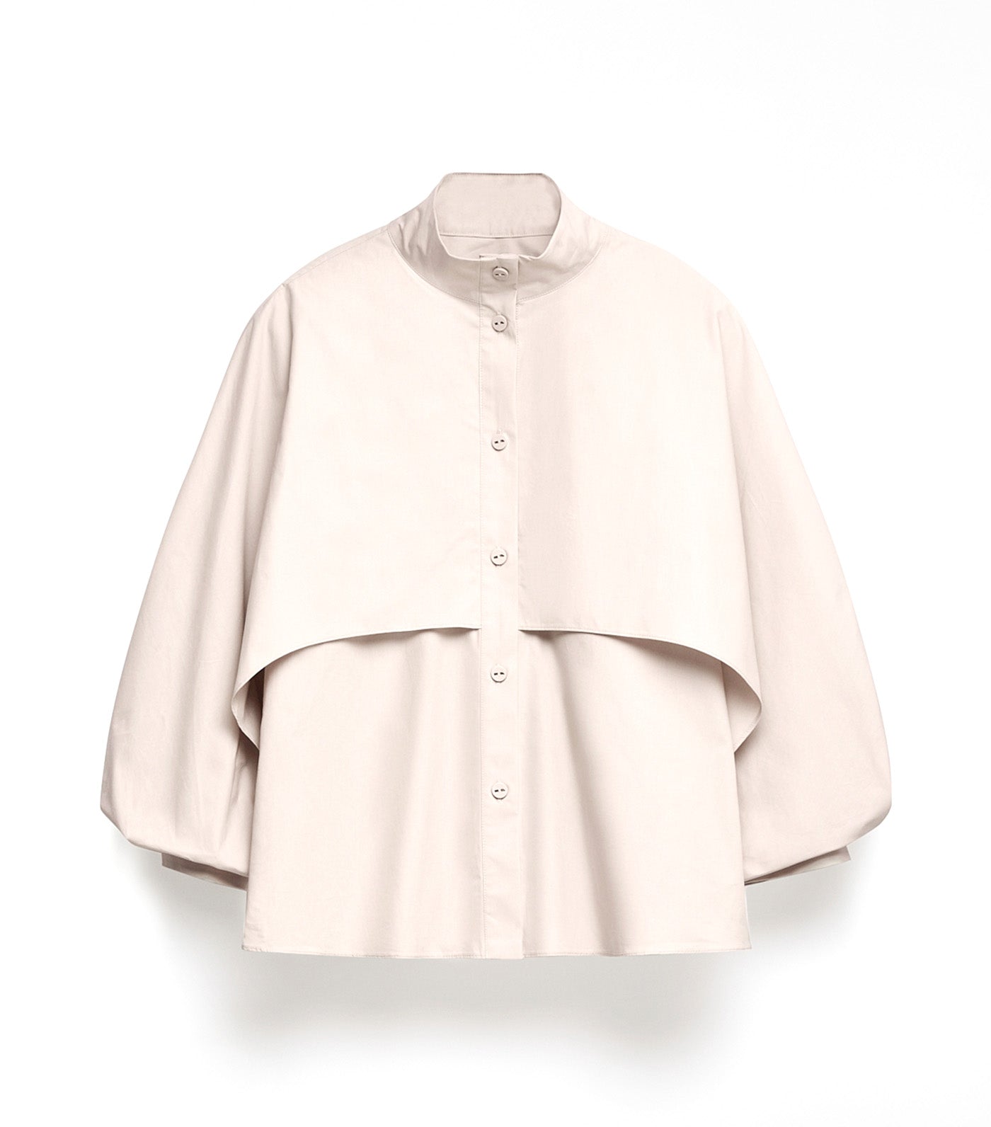 Straight Shirt with Capelet Sand