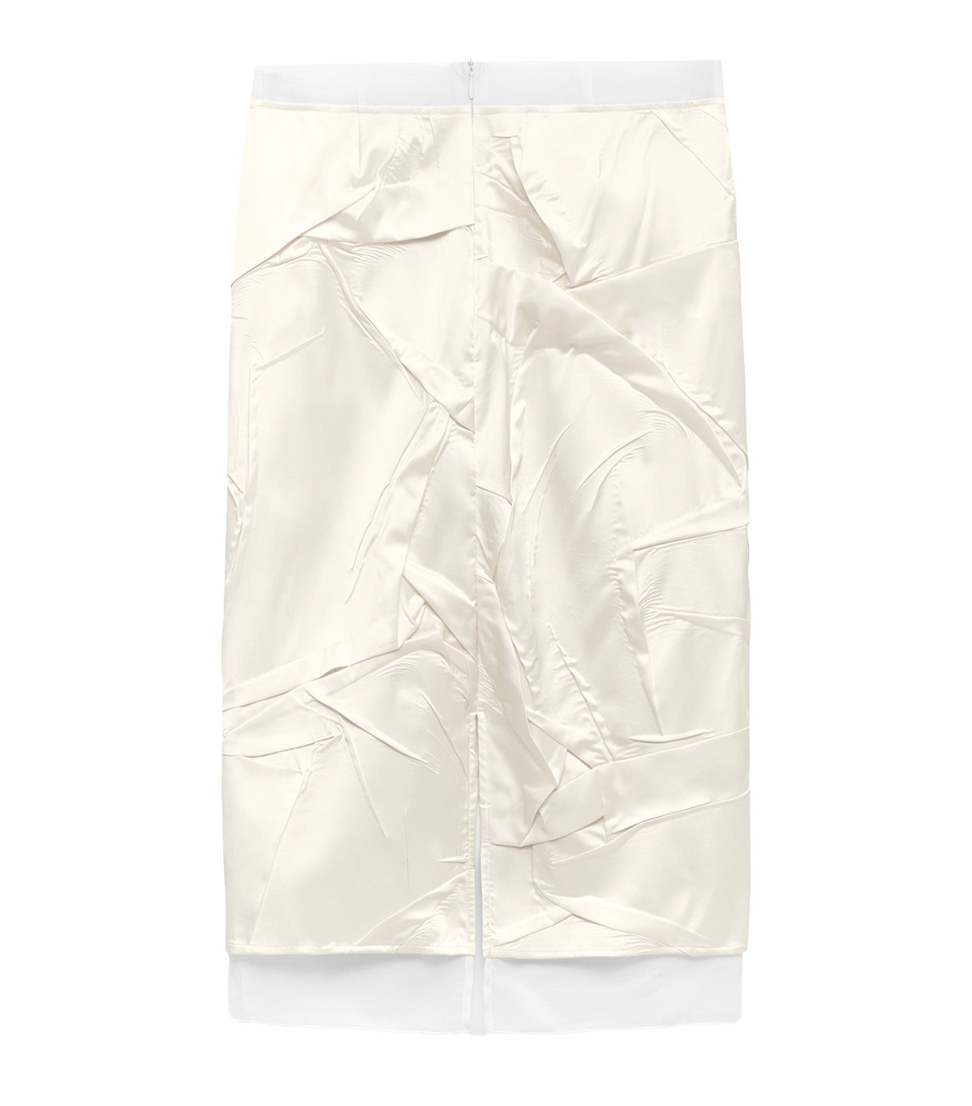 Adolfo Dominguez Mixed-Fabric Skirt Ecru