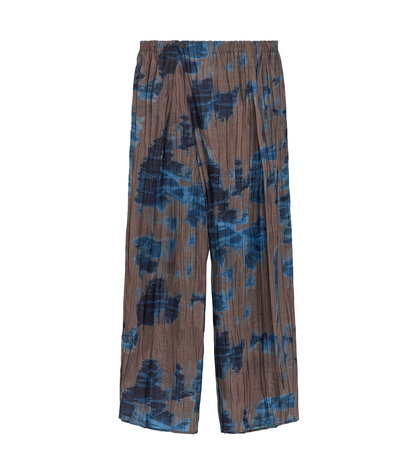 Adolfo Dominguez Printed Crinkle Wrap Trousers Taupe Print