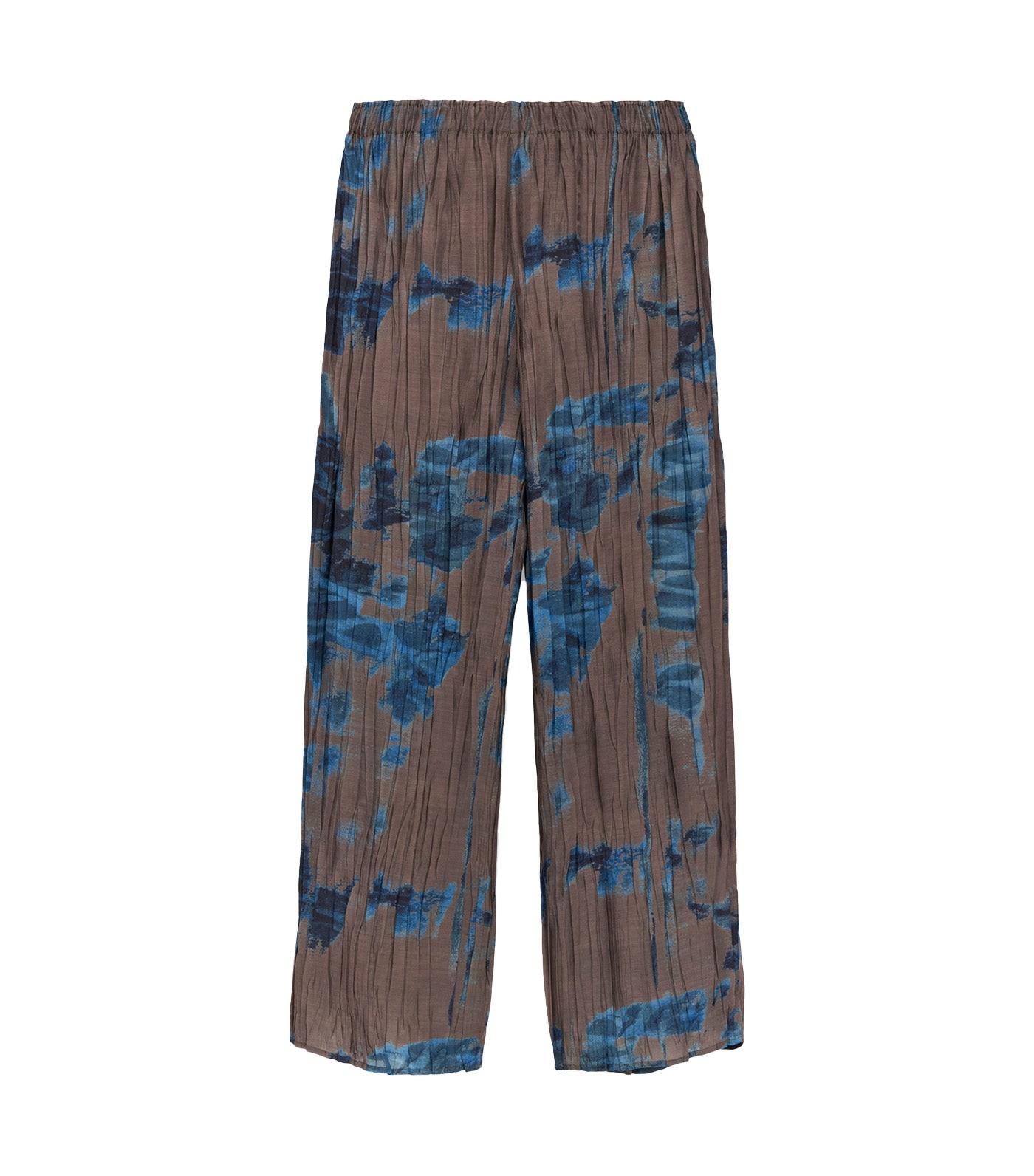 Adolfo Dominguez Printed Crinkle Wrap Trousers Taupe Print