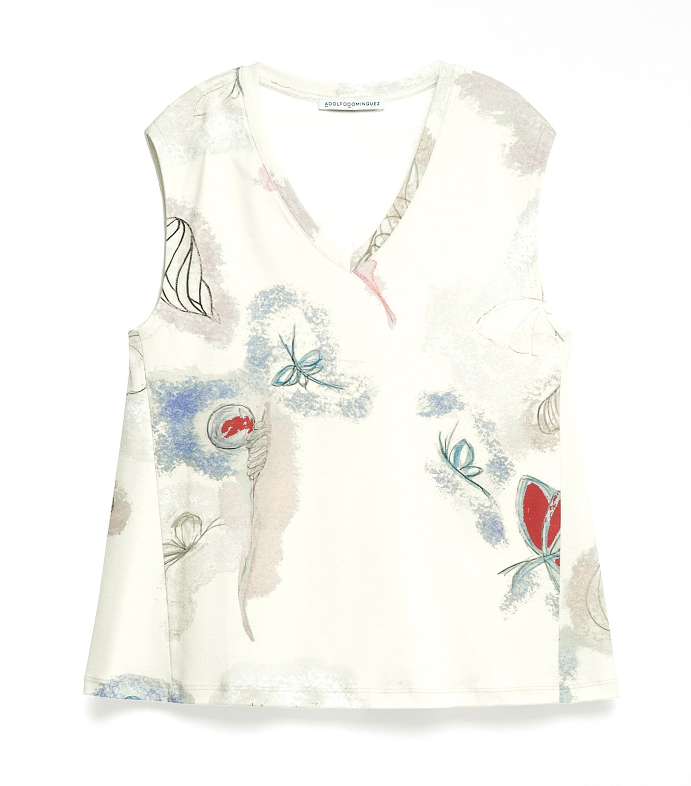 Cotton A-Line Printed T-Shirt Multi