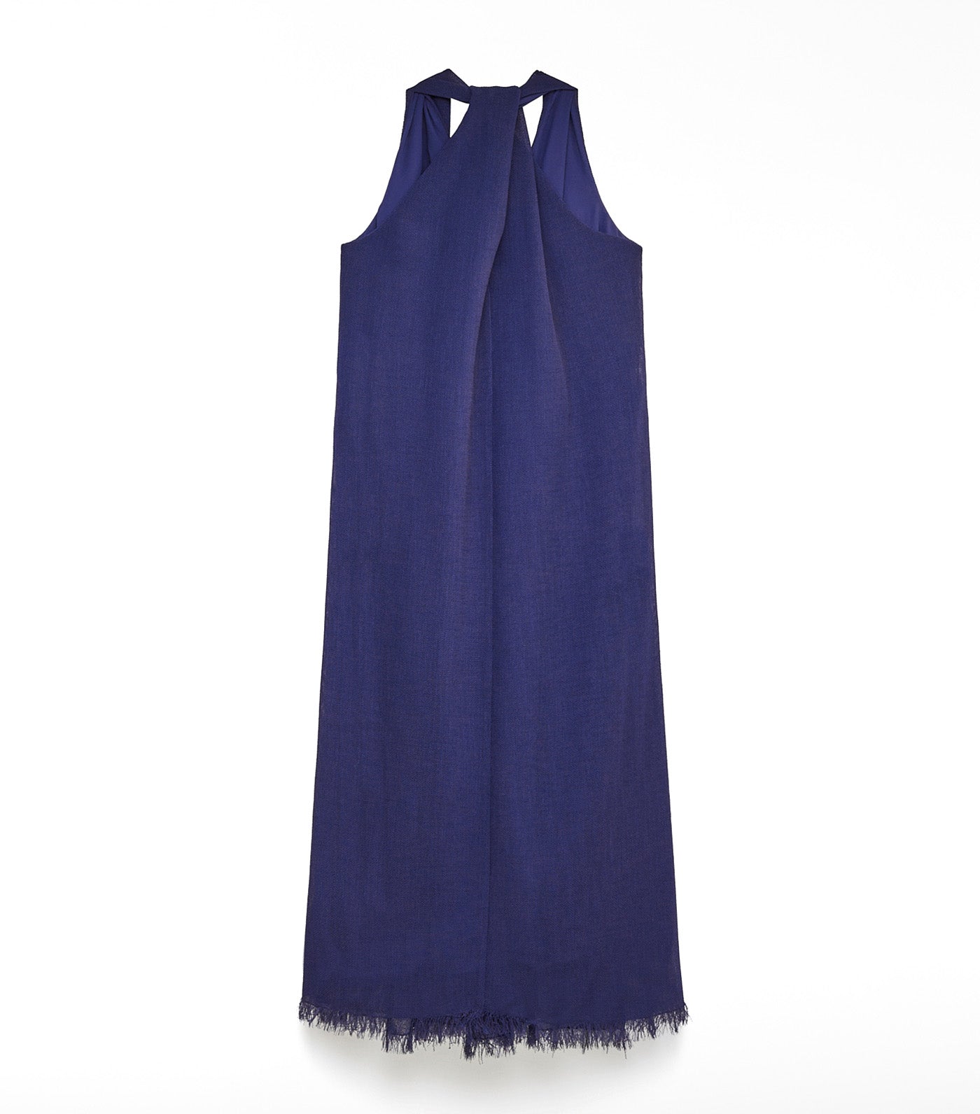Frayed Hem Dress Blue