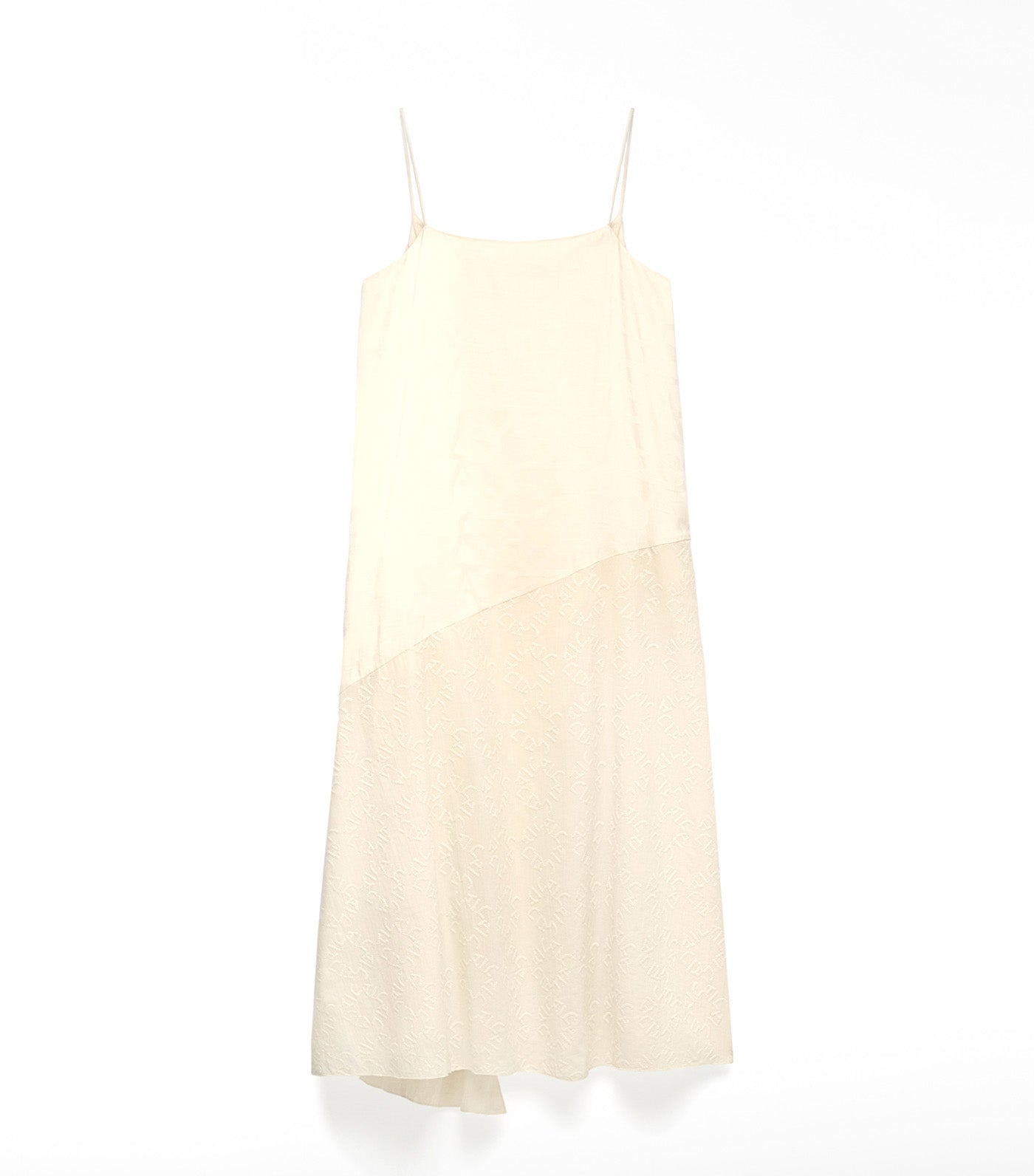 Asymmetrical Combined Dress Natural