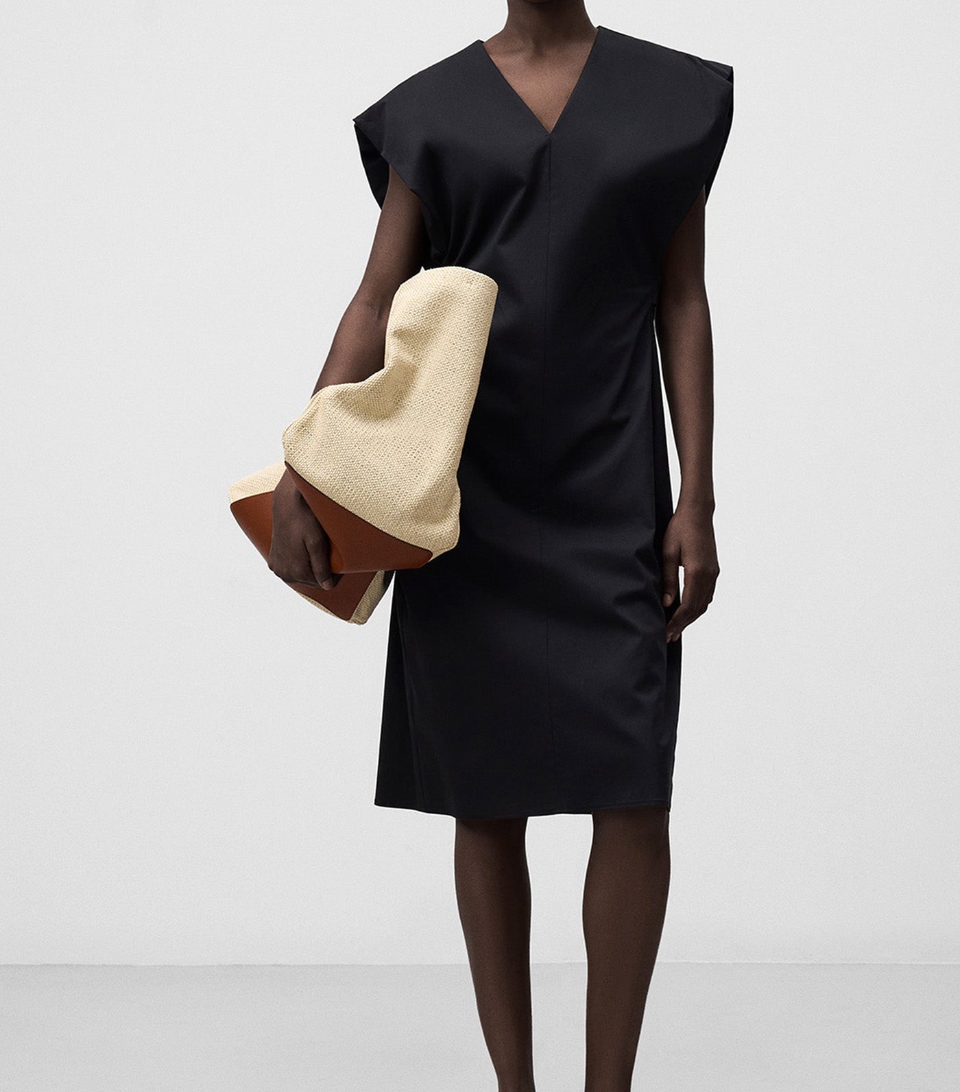 Puffed Sleeve Dress Black