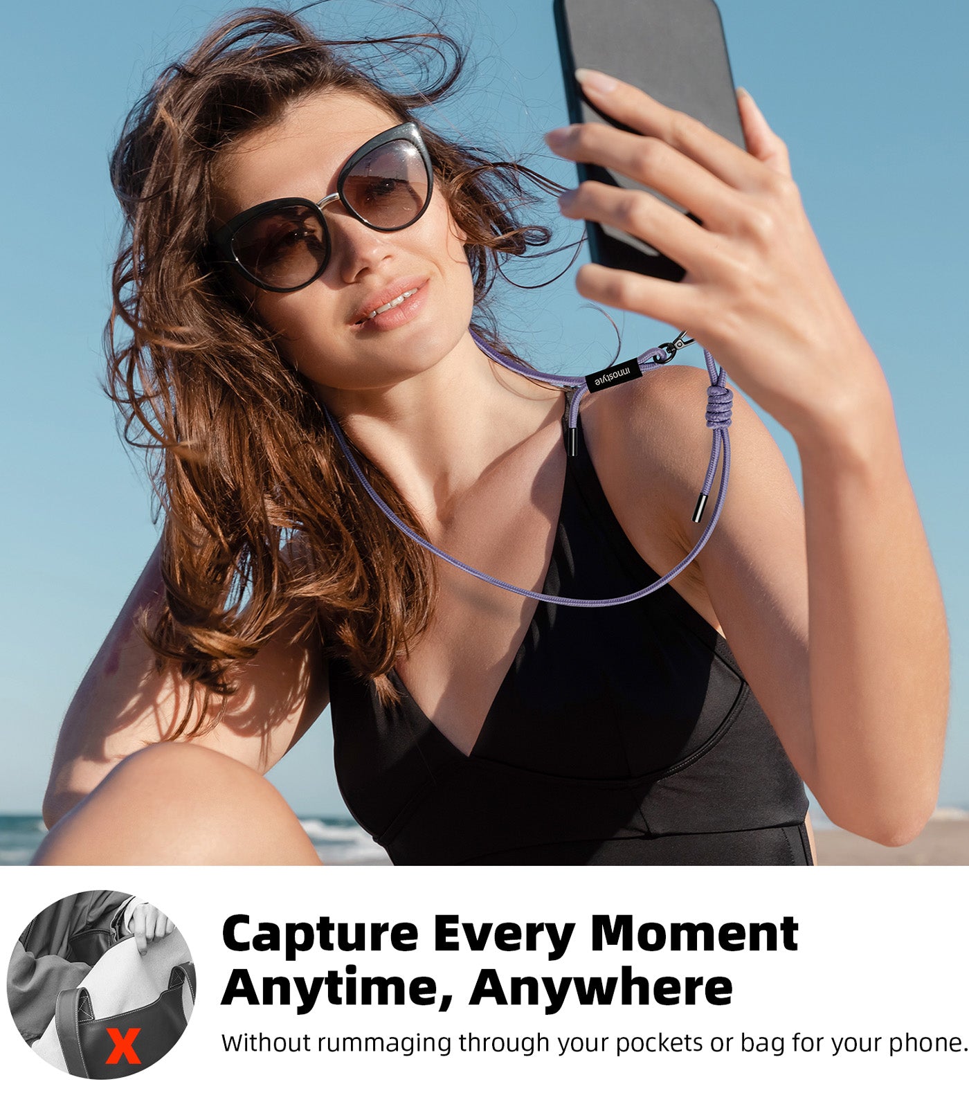 Phone Lanyard 6mm Purple