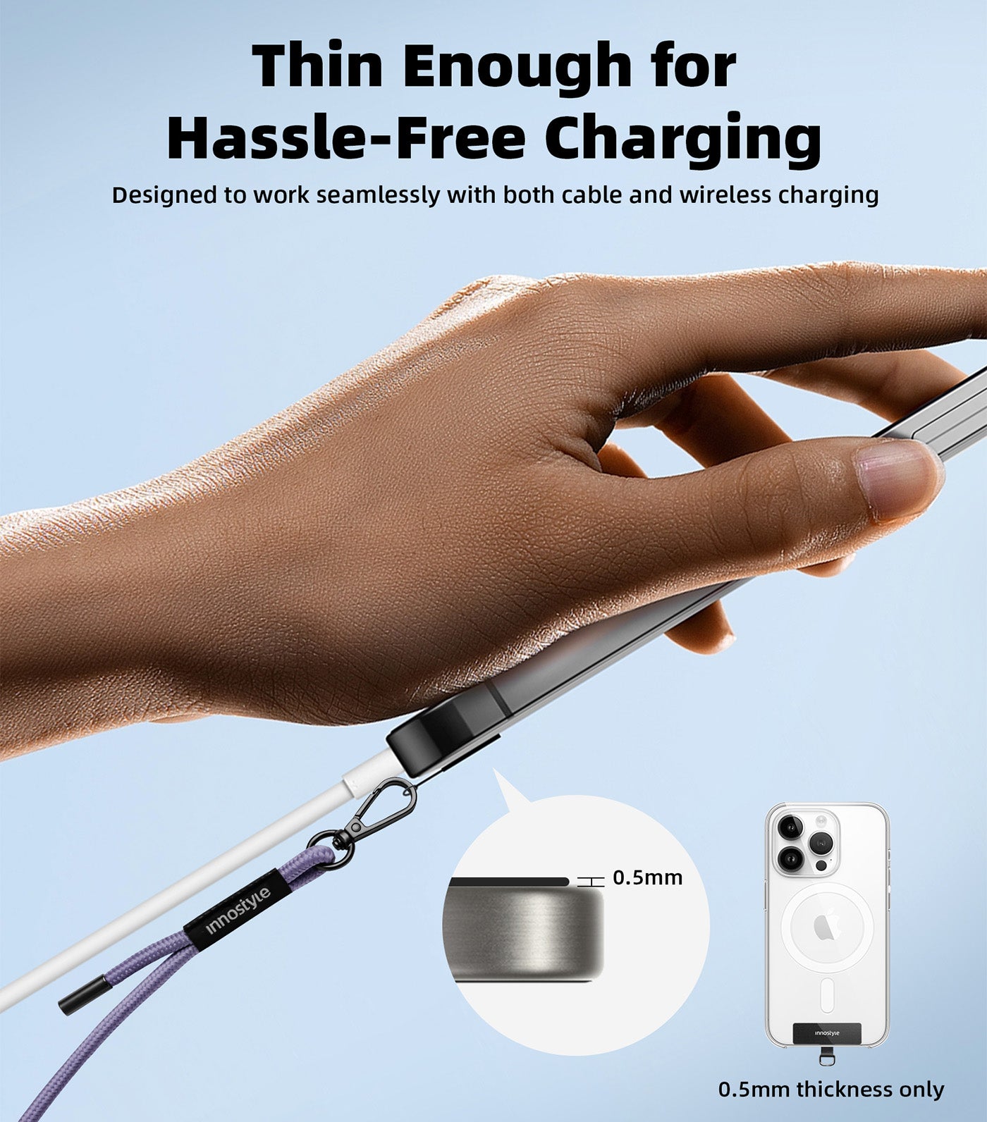 Phone Lanyard 6mm Purple