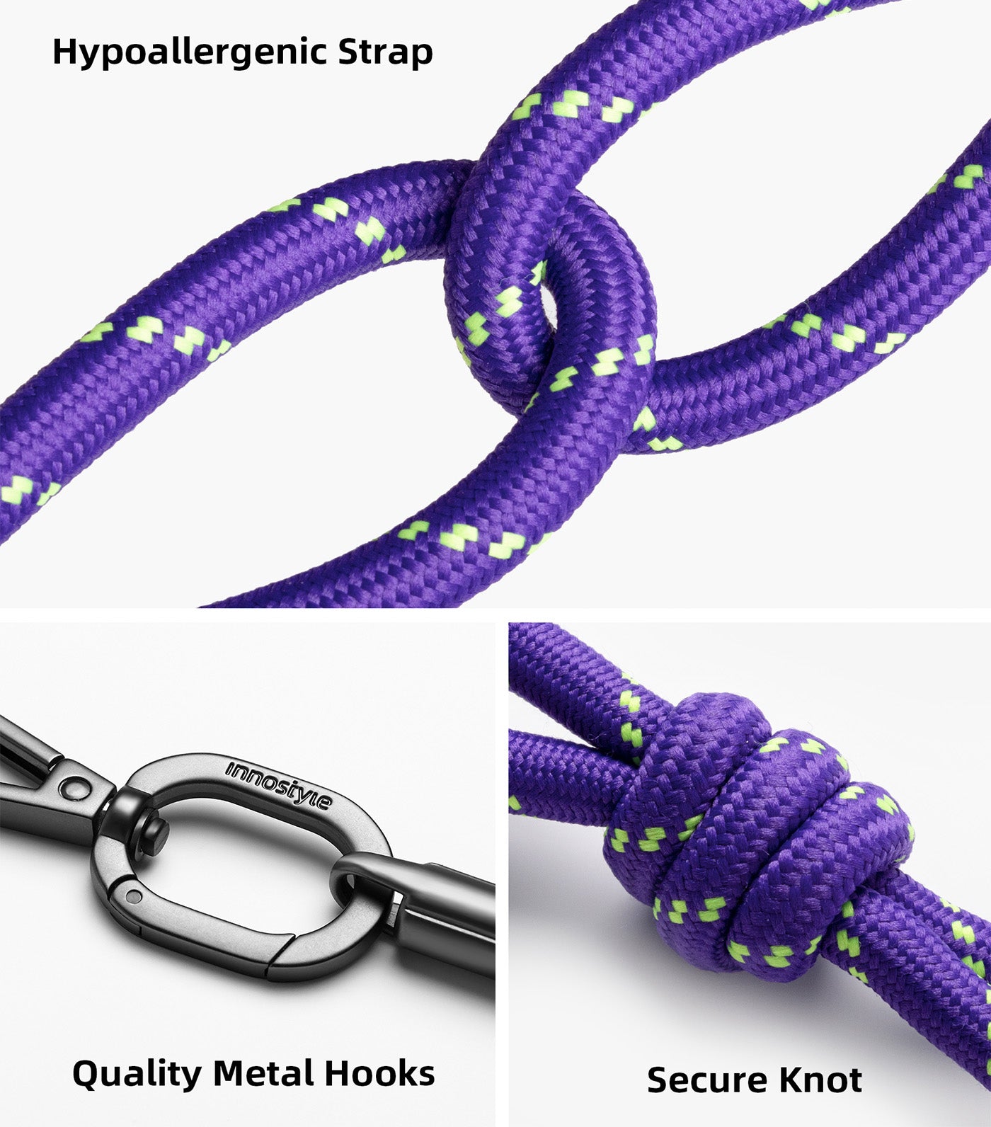 Phone Lanyard 8mm Purple Green