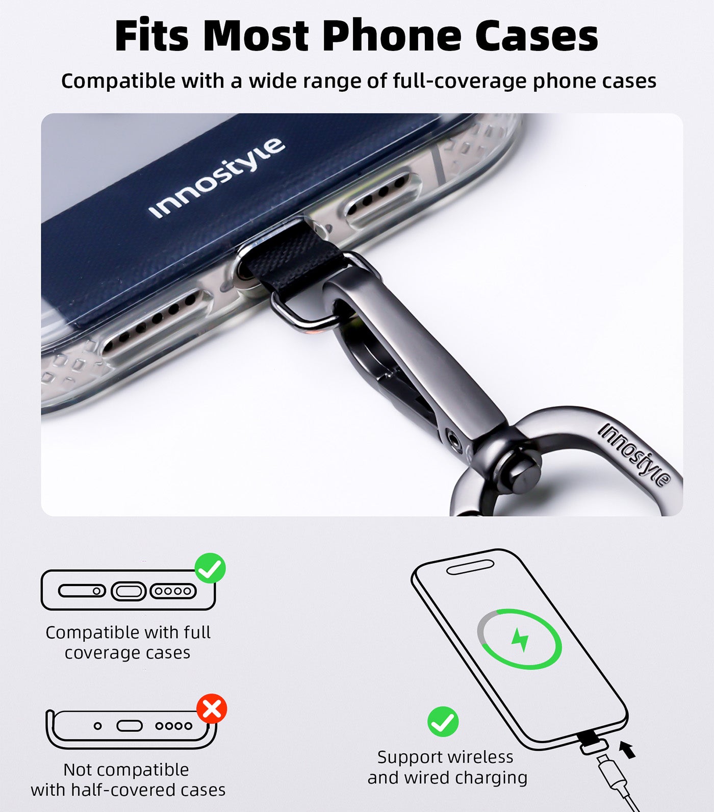 Phone Lanyard 8mm Purple Green