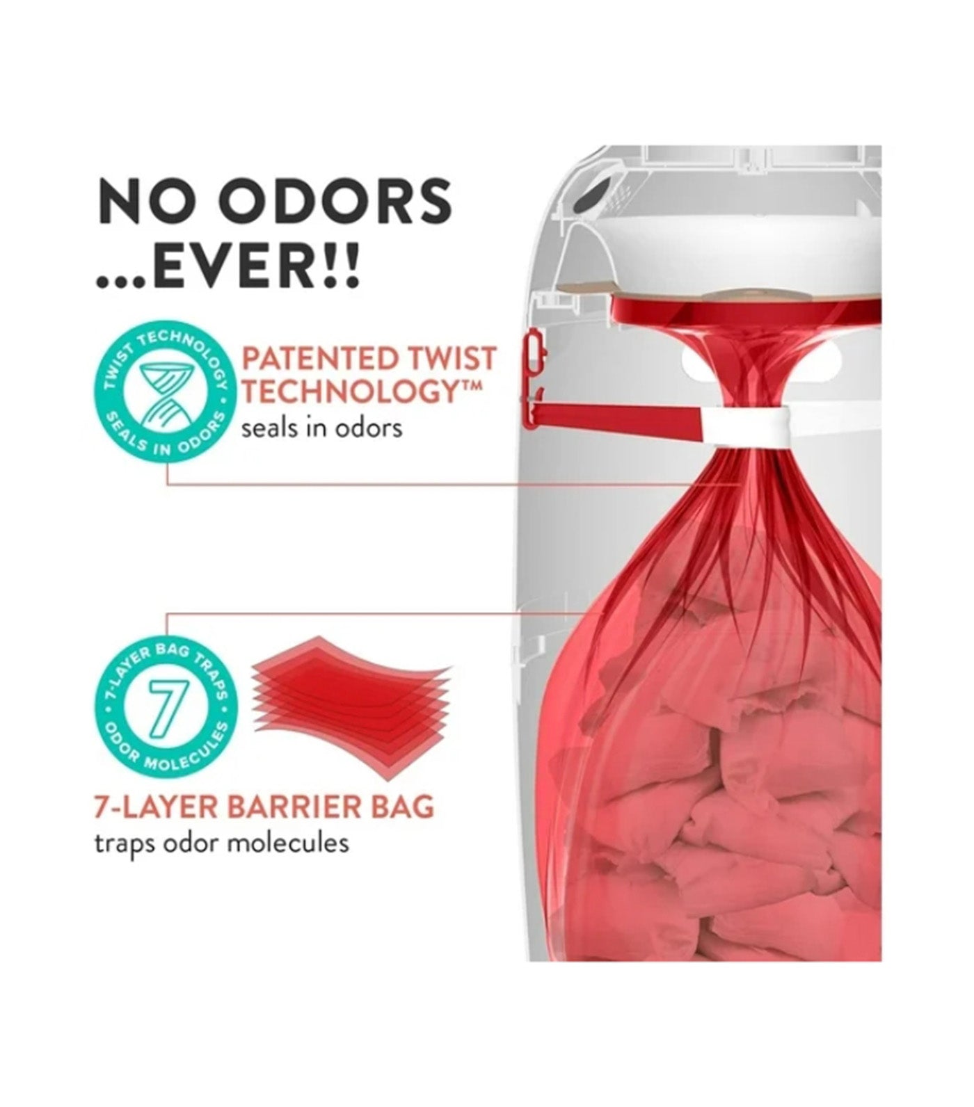 Diaper Twist'r Diaper Pail and Refill Bag