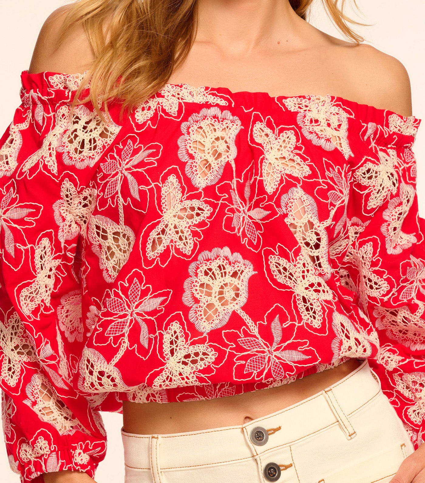 Rosalia Blouse Flame Flower