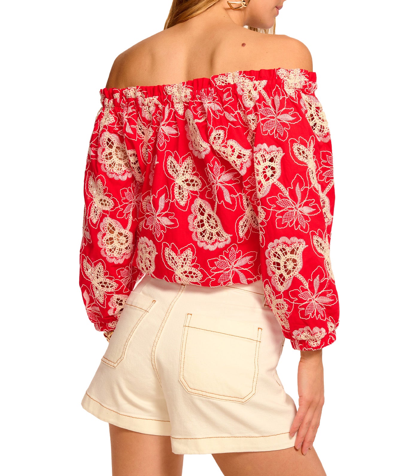 Rosalia Blouse Flame Flower